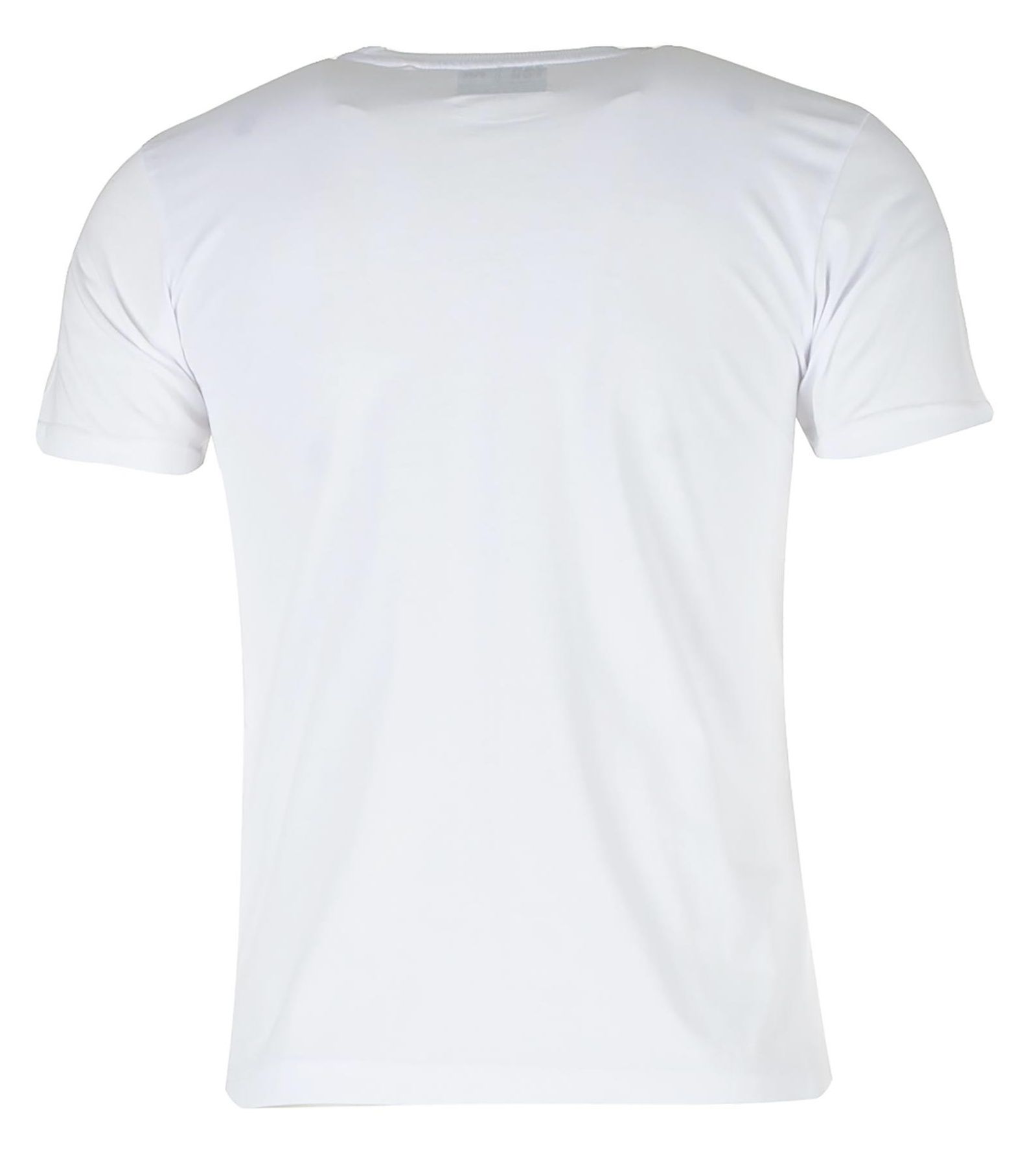 تی شرت نخی یقه گرد مردانه - 63 - سفيد - 4