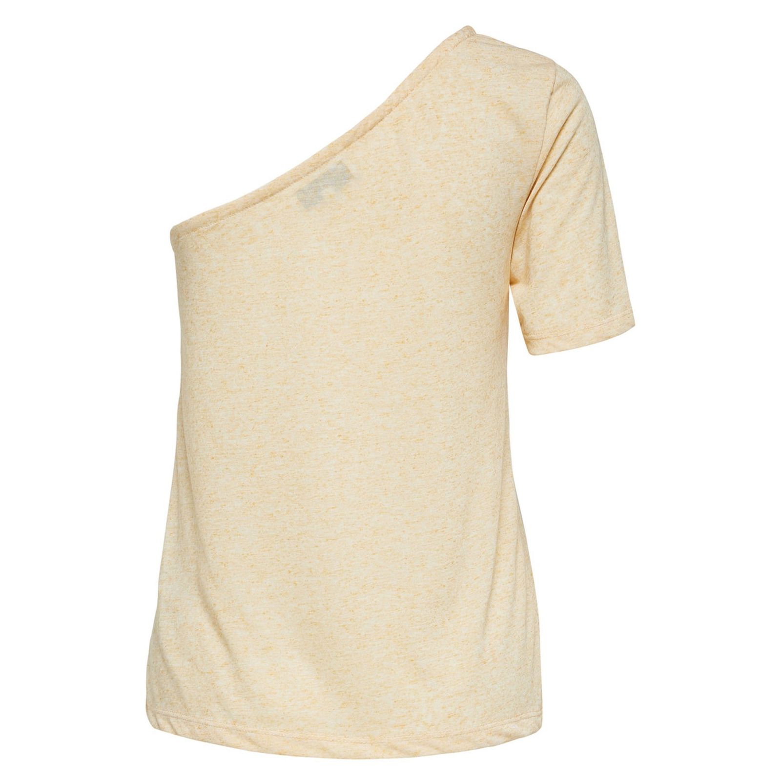 تی شرت یقه رومی زنانه - سلکتد - نارنجي روشن - 3