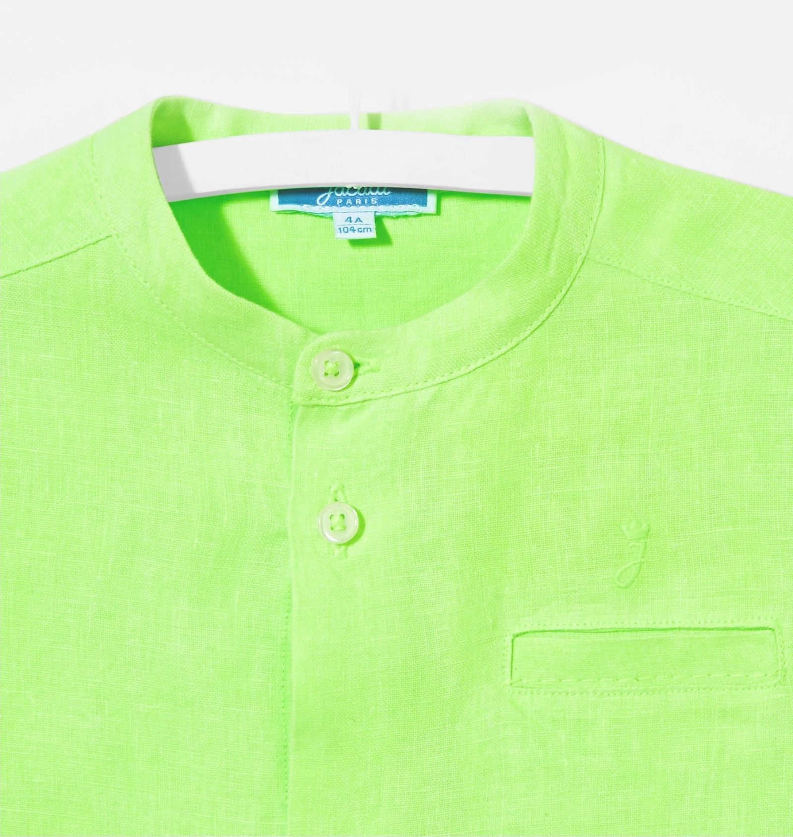 پیراهن کتان آستین بلند پسرانه Eclipsebis - جاکادی - سبز - 4
