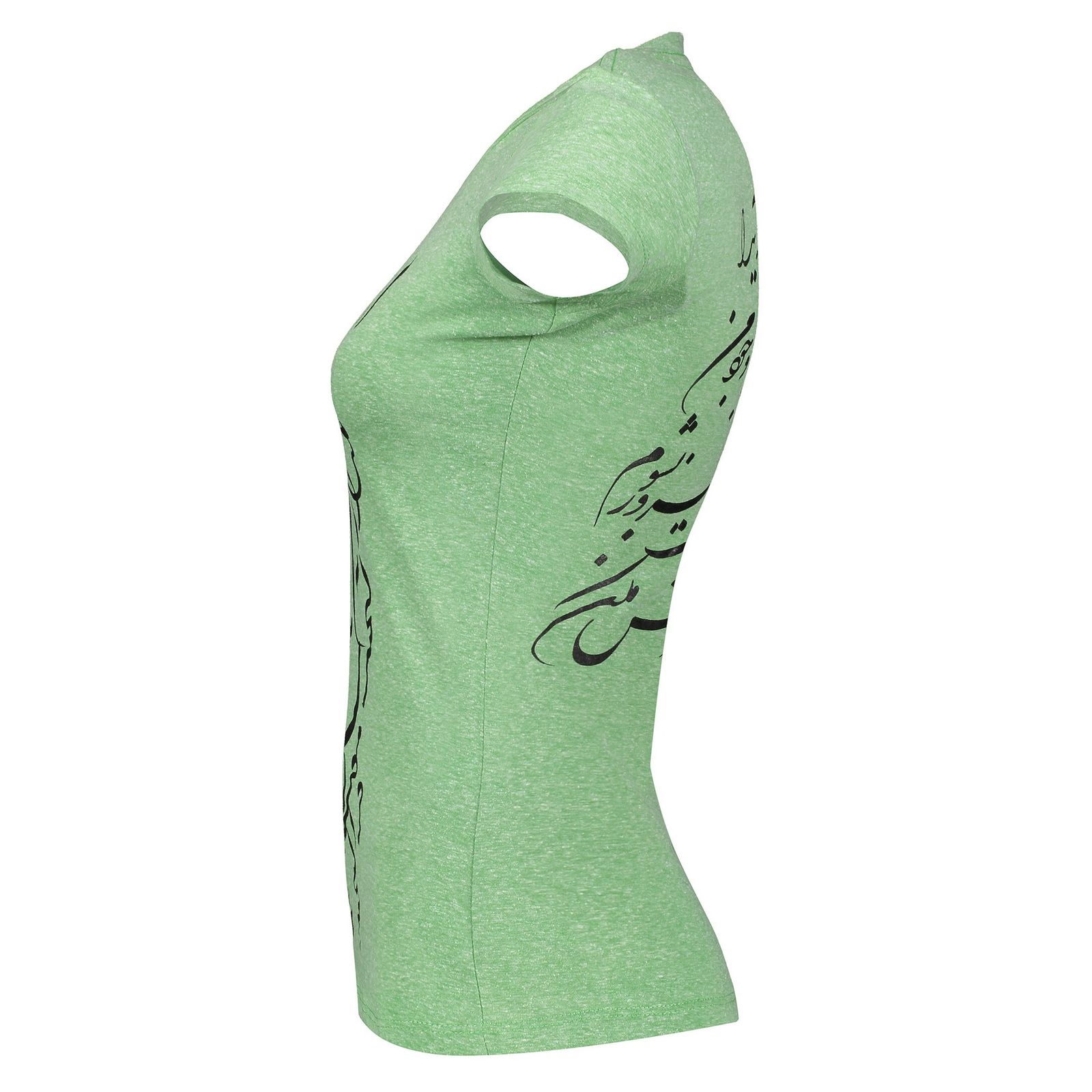 تی شرت یقه گرد زنانه - متی - سبز - 4