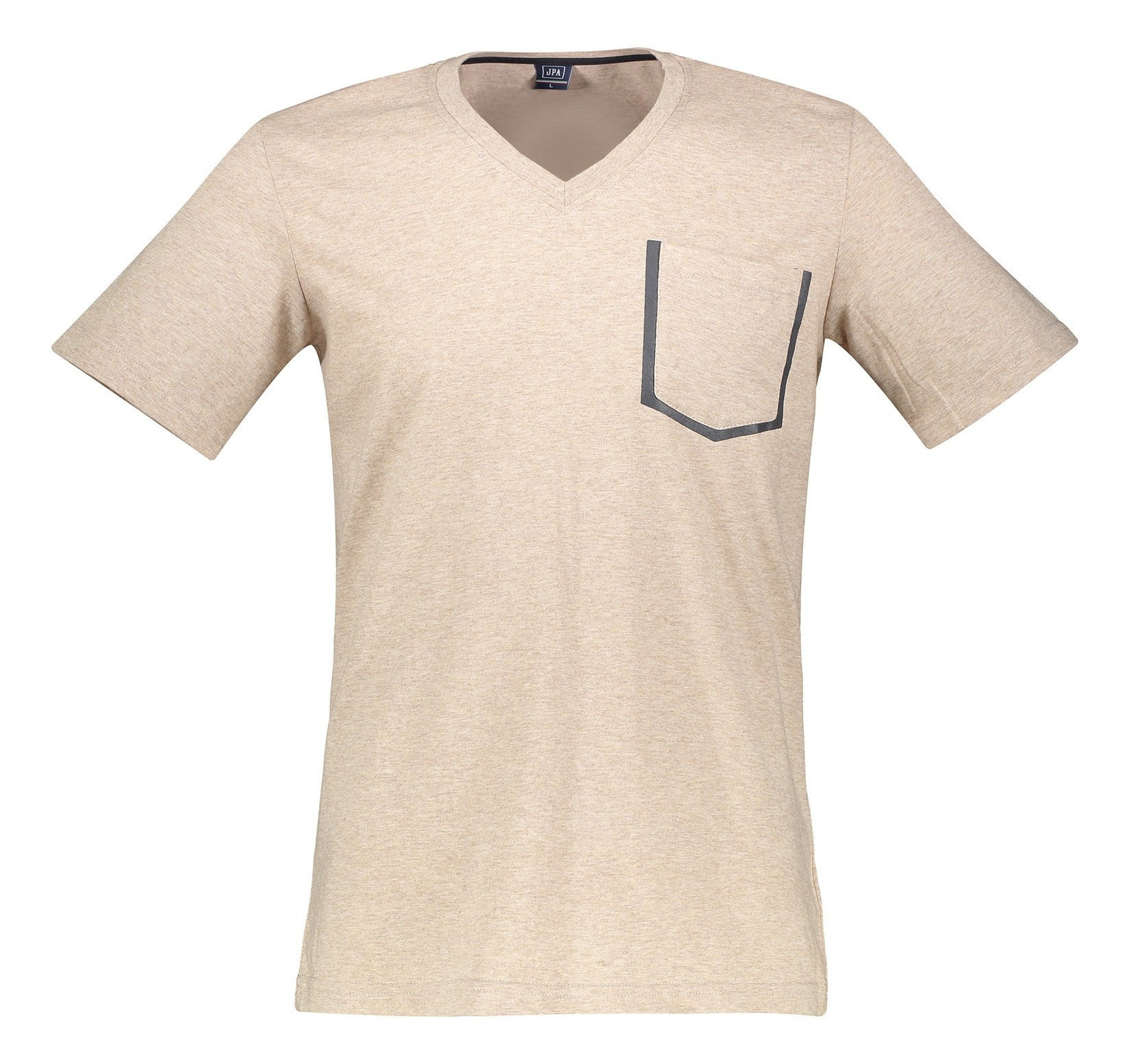 تی شرت نخی یقه هفت مردانه - جامه پوش آرا - نسکافه اي - 2