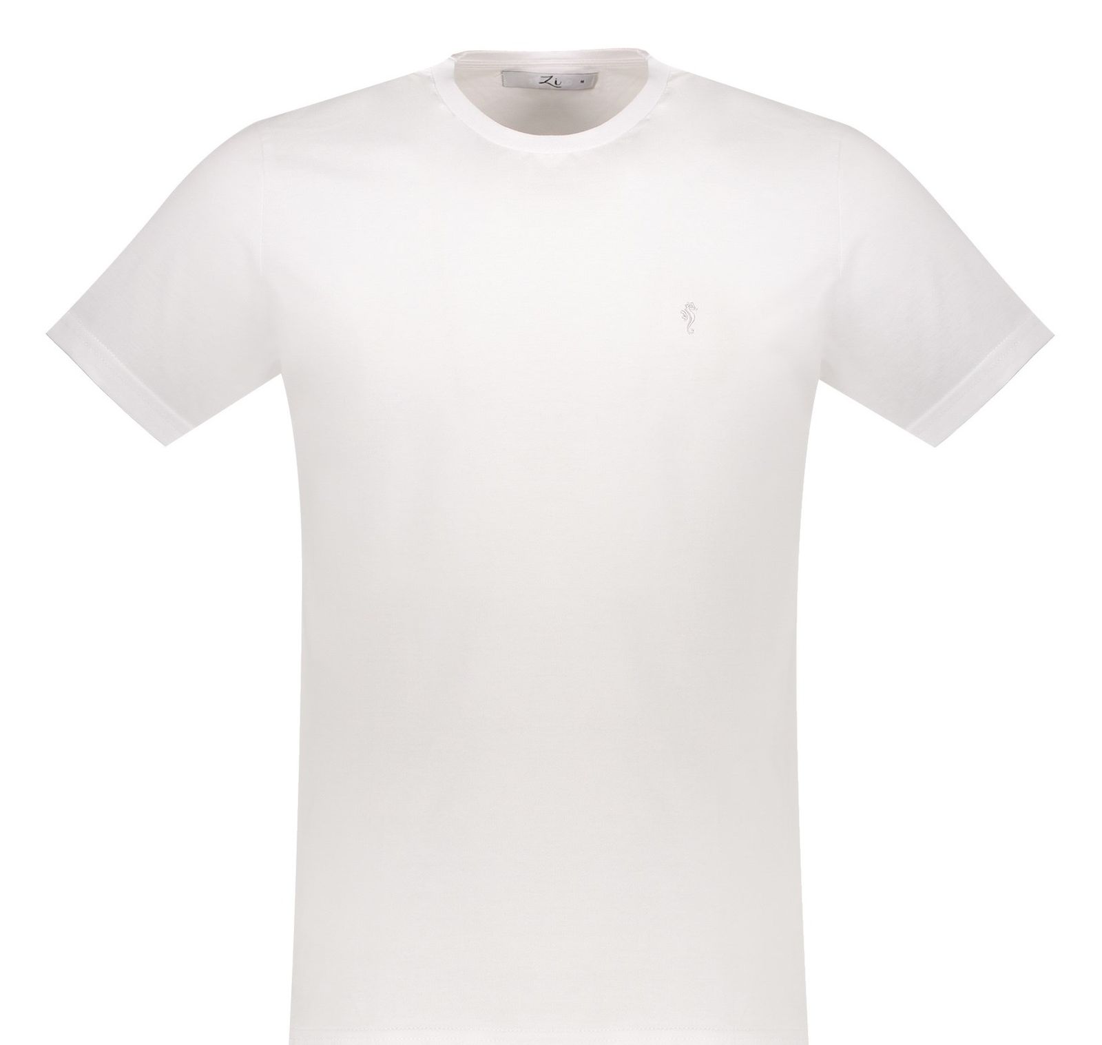 تی شرت نخی یقه گرد مردانه - زی سا  - سفيد - 4