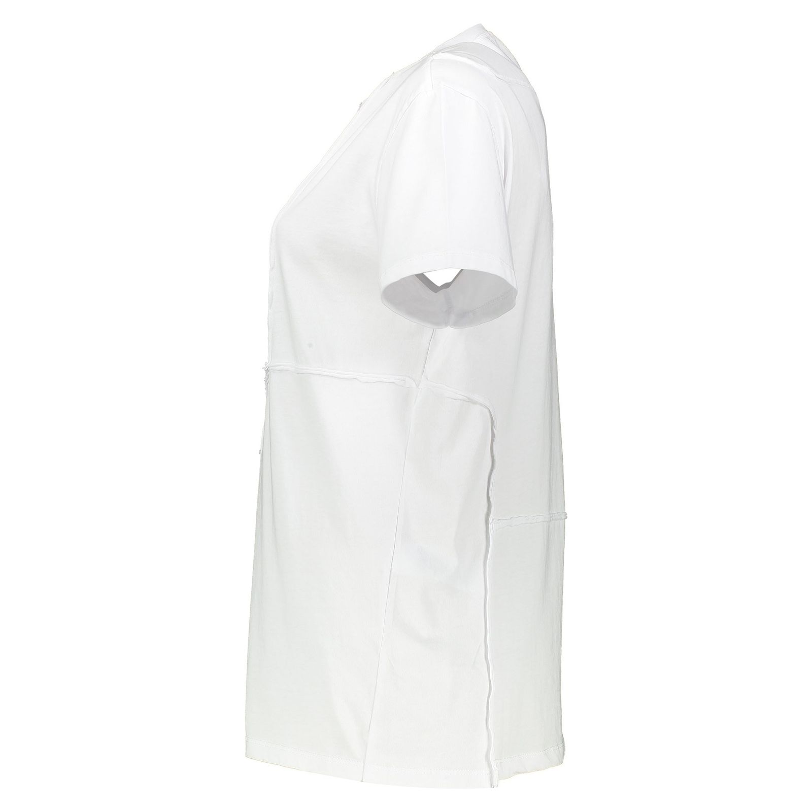 تی شرت نخی یقه گرد مردانه - امپریال - سفيد - 4