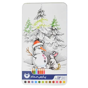 مداد رنگی 12رنگ پارس مداد مدل آدم برفی