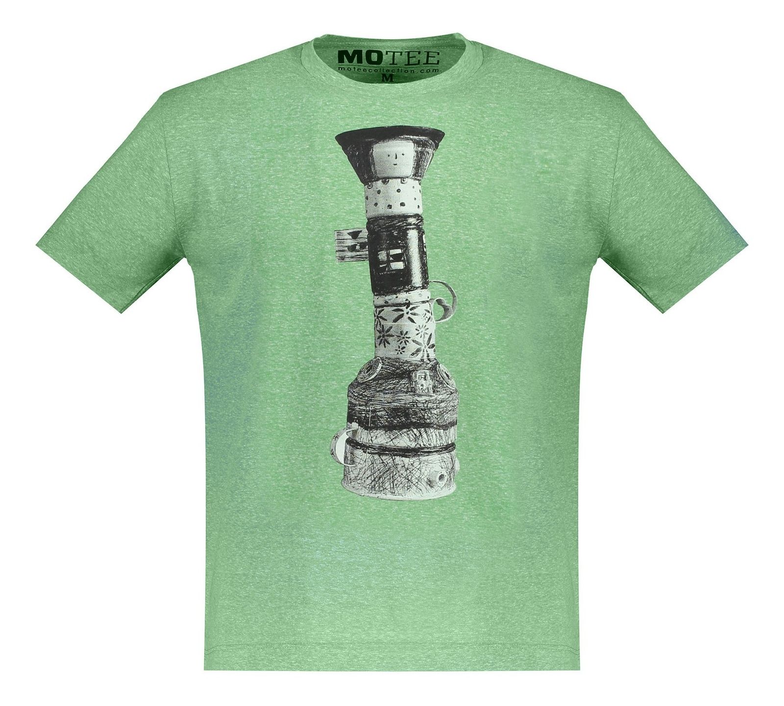 تی شرت یقه گرد مردانه - متی - سبز - 2
