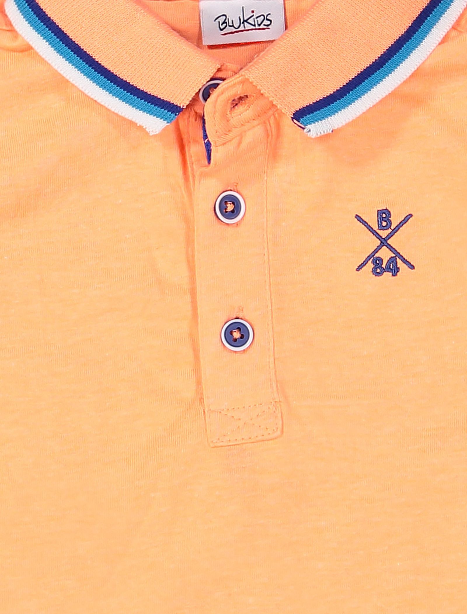 تی شرت یقه برگردان پسرانه - بلوکیدز - نارنجي - 4