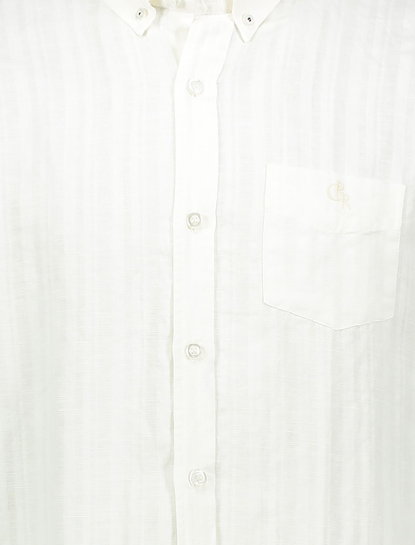 Men Cotton Long Sleeve Shirt - پاتن جامه - سفيد - 5