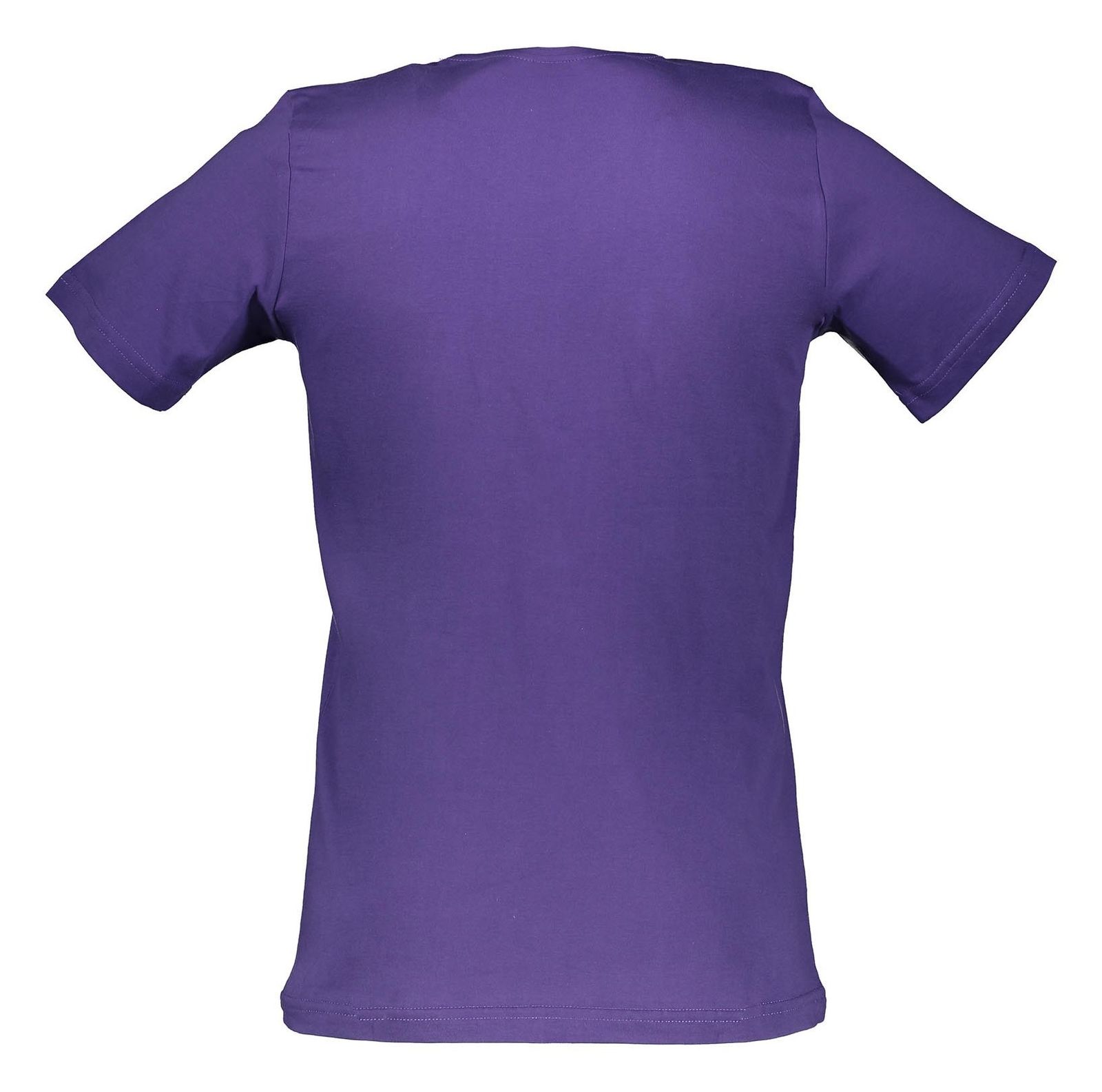 تی شرت نخی یقه هفت مردانه - جامه پوش آرا - بنفش - 3