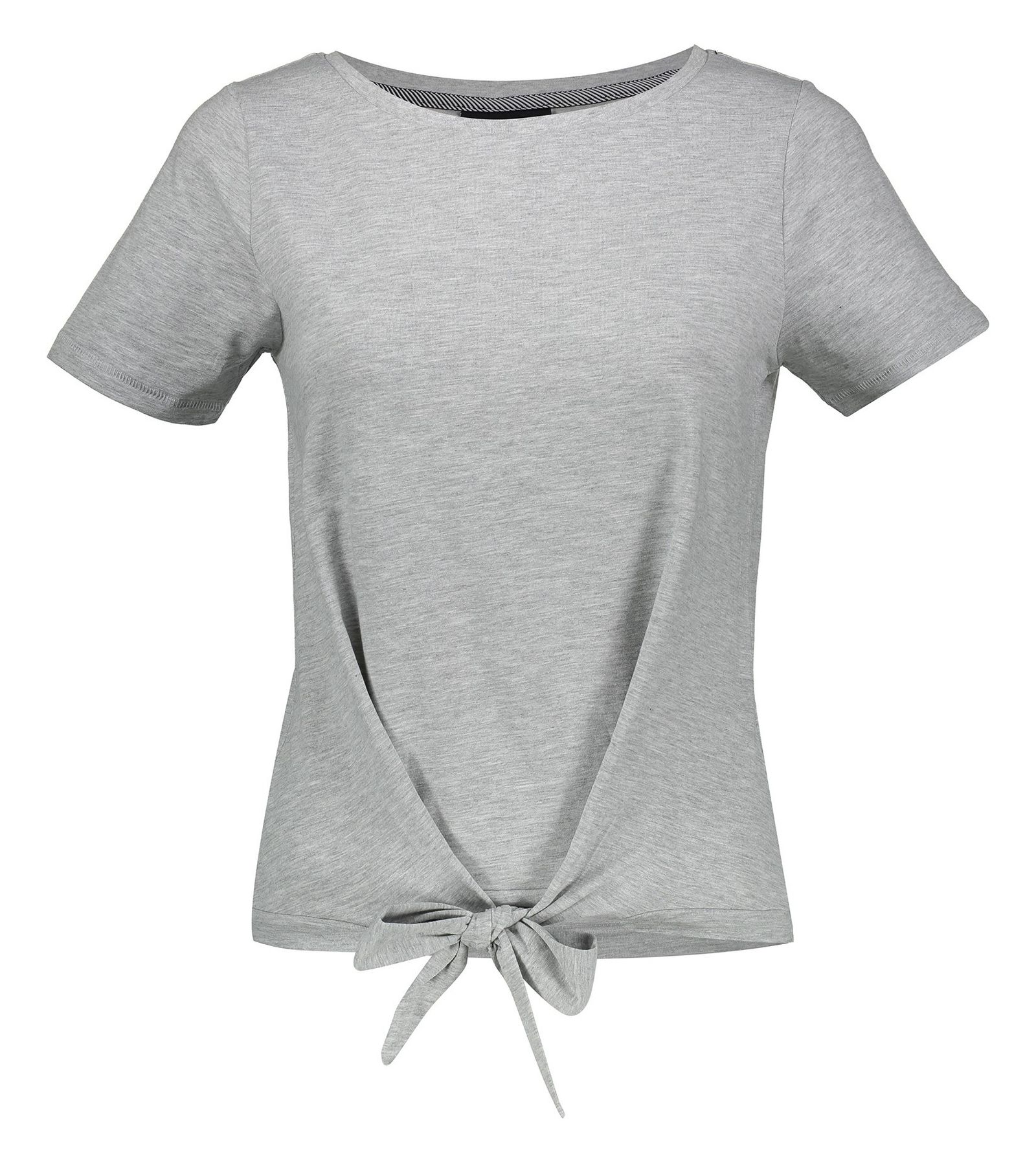 تی شرت یقه گرد زنانه - آبجکت - طوسي روشن  - 1