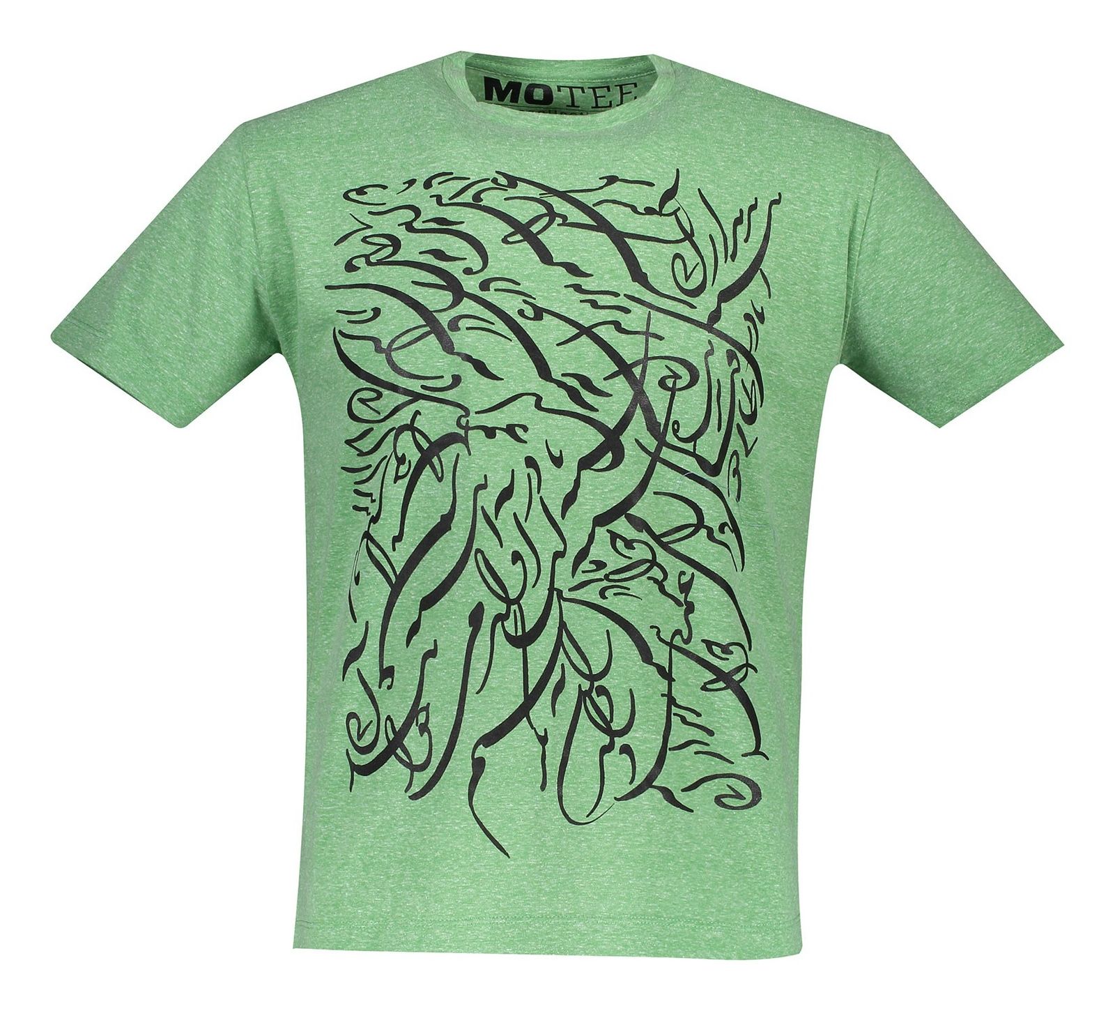 تی شرت یقه گرد مردانه - متی - سبز - 2