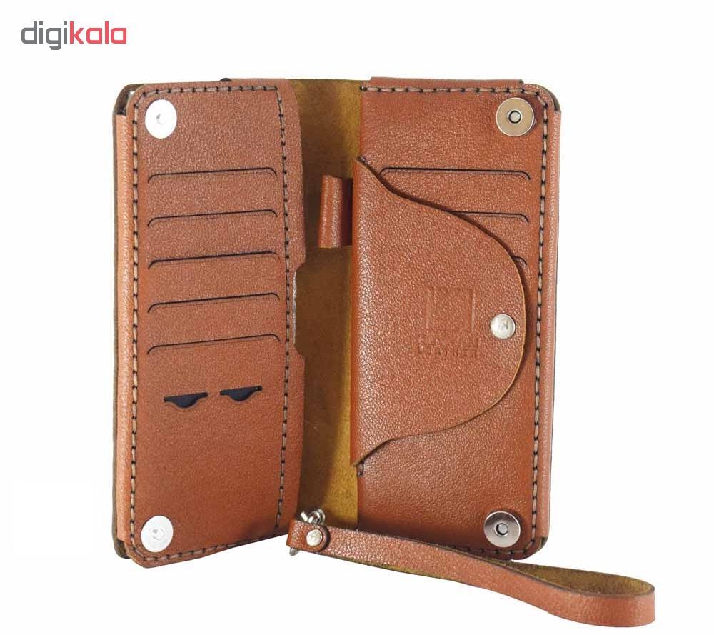 ست کیف پول و جاکلیدی چرمی کیهان کد K2