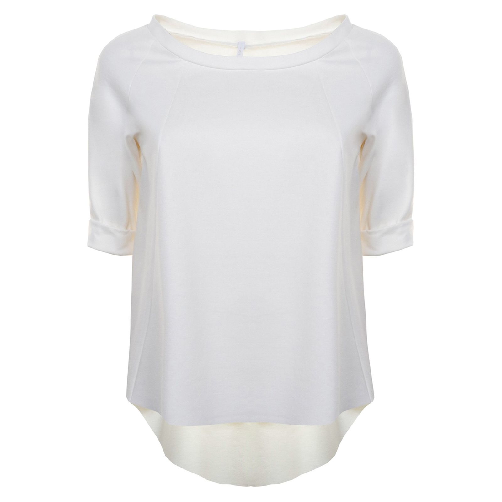 تی شرت ویسکوز یقه گرد زنانه - امپریال - سفيد - 1