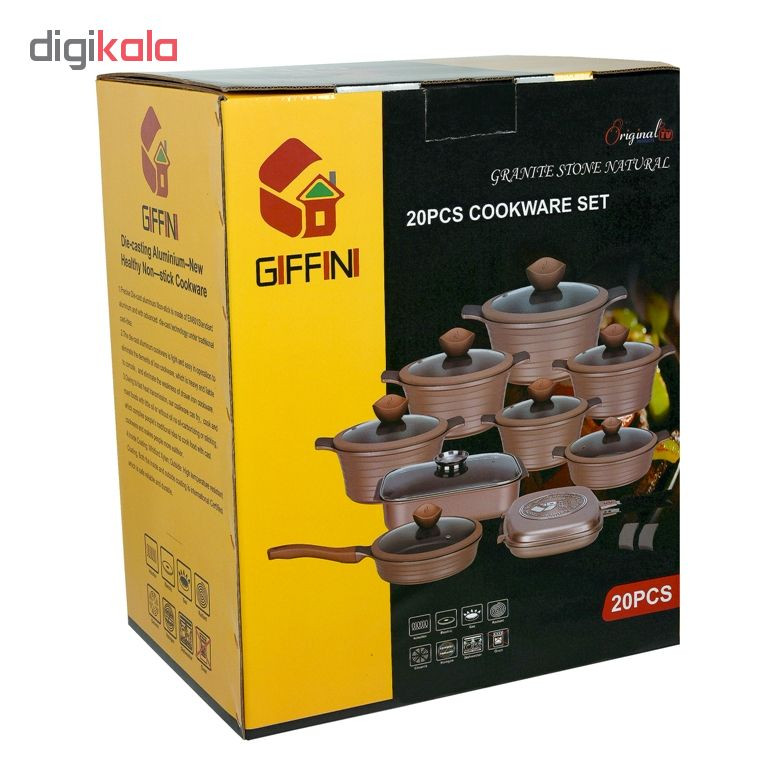 سرویس پخت و پز 20 پارچه جی فی نی مدل WAVE 01S