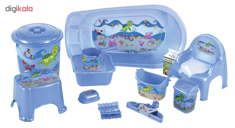 وان حمام کودک رزگلد مدل Set-831 مجموعه 12 عددی