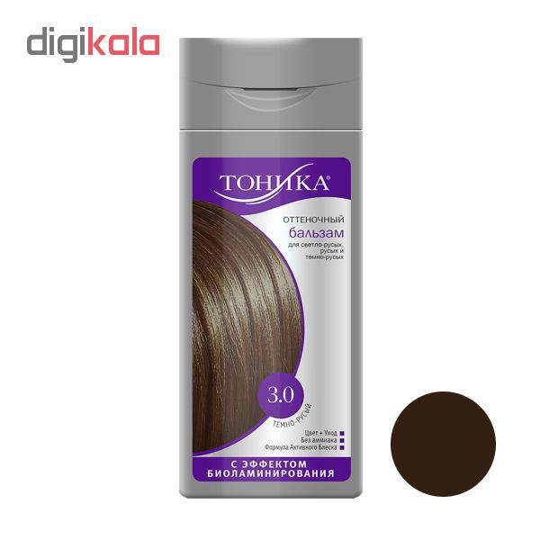 شامپو رنگ مو تونیکا شماره 3.0 حجم 150 میلی لیتر رنگ قهوه ای تیره شامپو رنگ مو تونیکا شماره 3.0 حجم 150 میلی لیتر رنگ قهوه ای تیره