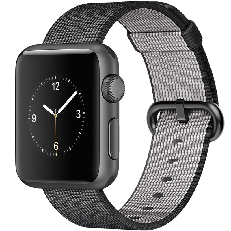 ساعت هوشمند اپل واچ مدل 38mm Aluminum Case With Black Woven Nylon