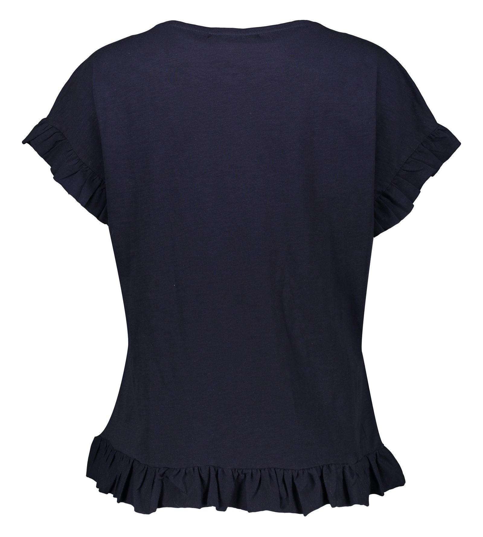 تی شرت نخی یقه گرد زنانه - ویولتا بای مانگو - سرمه ای - 4