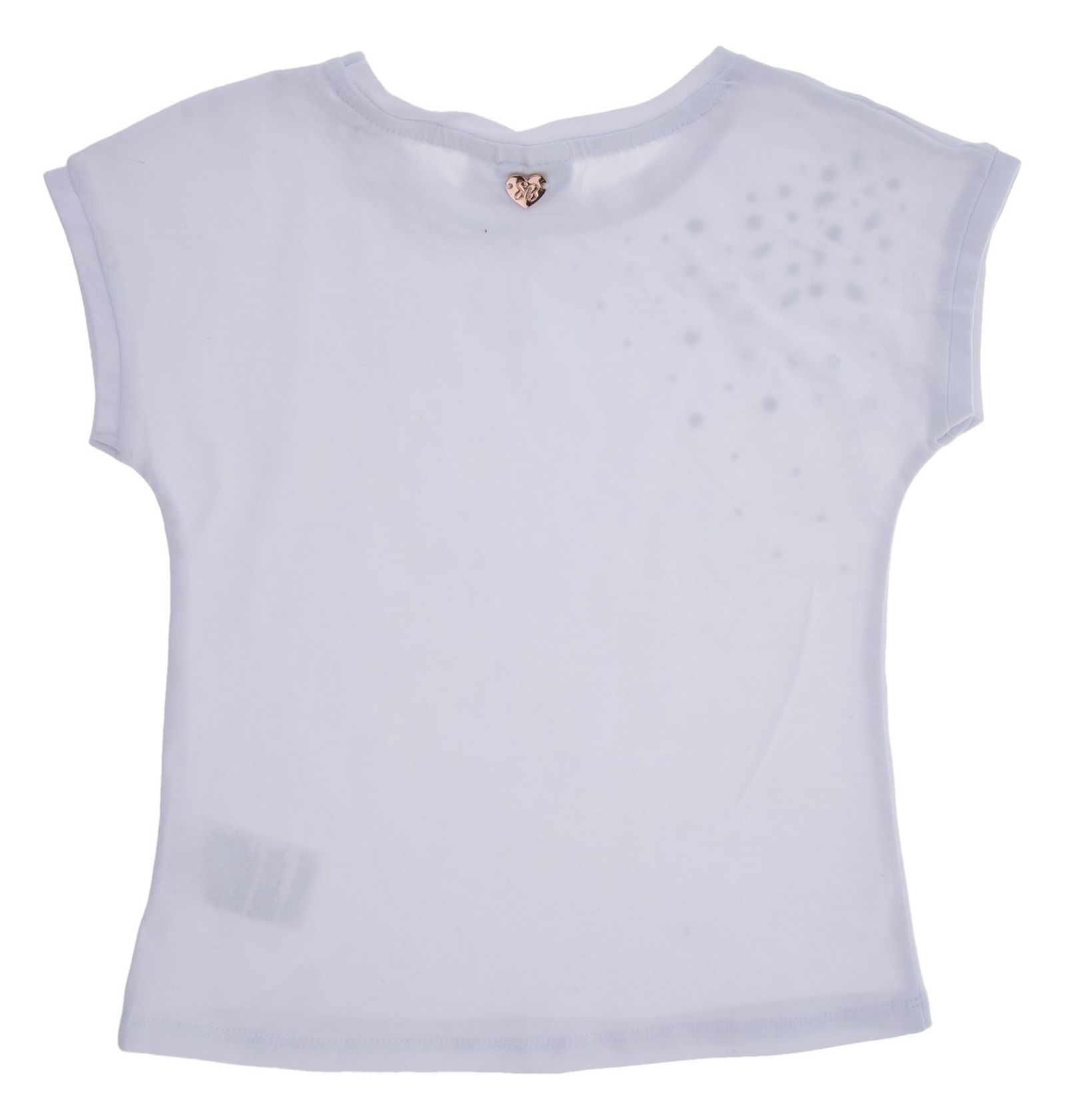 تی شرت نخی یقه گرد دخترانه - بلوکیدز - سفيد - 3