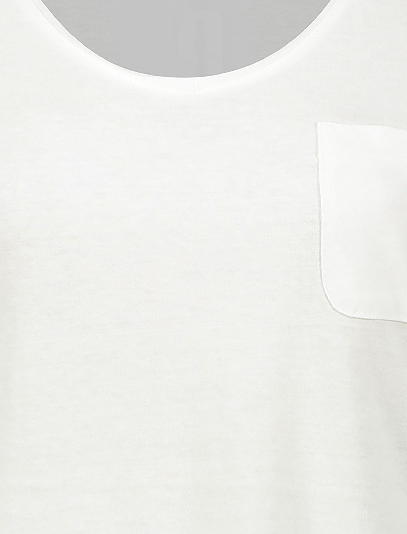تی شرت نخی یقه گرد زنانه - یوپیم - سفيد - 4