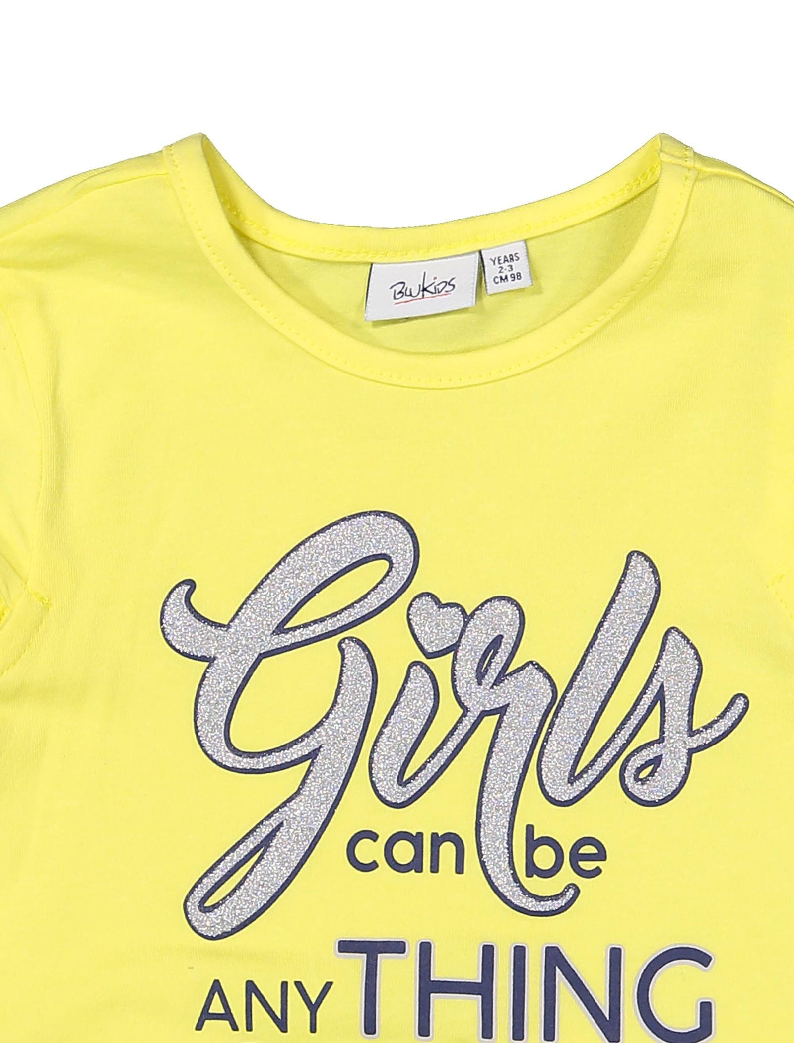 تی شرت و لگینگ نخی دخترانه - بلوکیدز - زرد/سرمه اي - 6