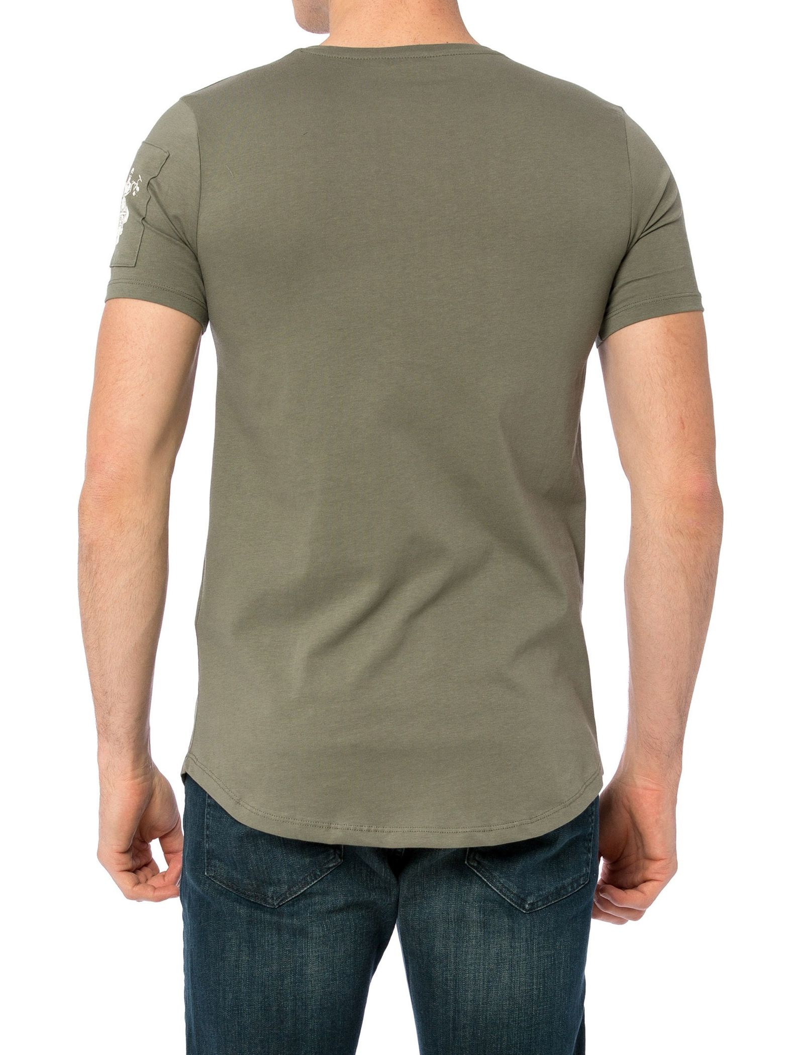 تی شرت نخی یقه گرد مردانه - ال سی وایکیکی - سبز  - 7