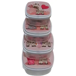 ظرف نگهدارنده طرح زرافه مجموعه 4 عددی