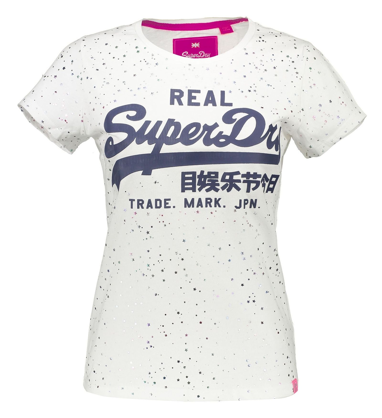 تی شرت نخی یقه گرد زنانه - سوپردرای - سفيد - 1
