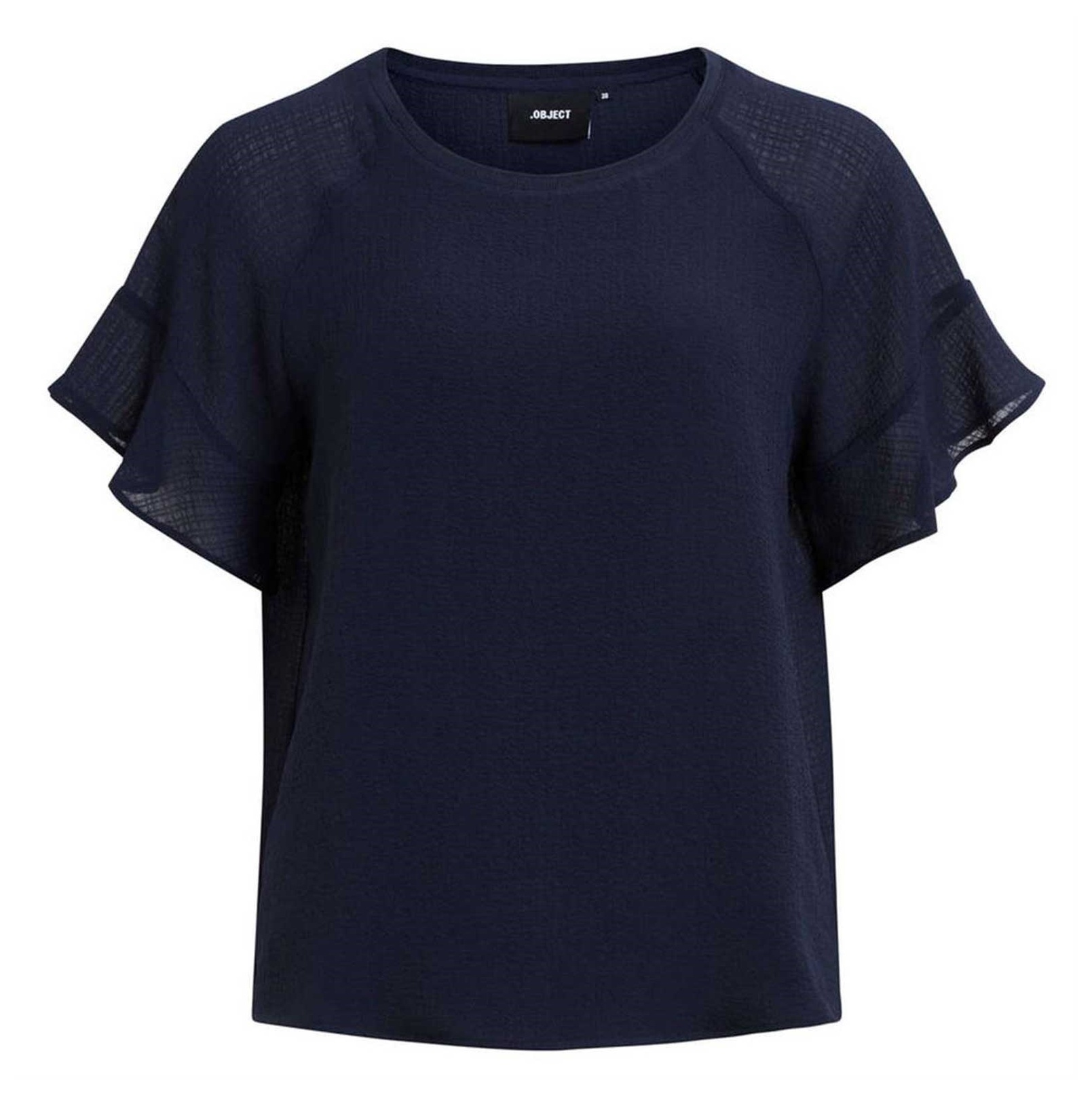 تی شرت آستین کوتاه زنانه - آبجکت - سرمه اي - 1