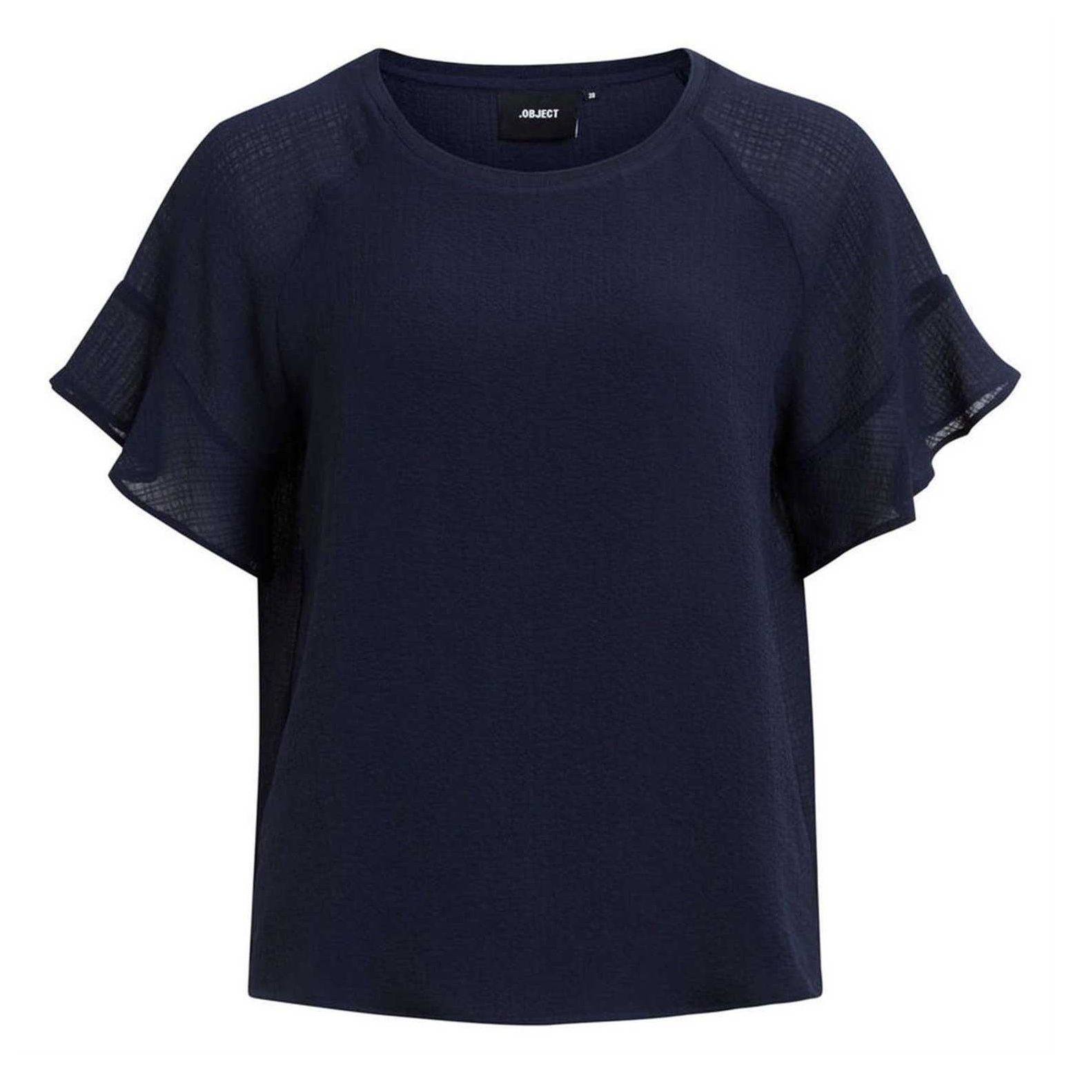 تی شرت آستین کوتاه زنانه - آبجکت - سرمه اي - 2