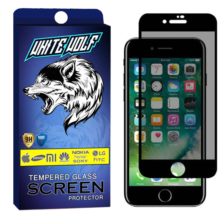 محافظ صفحه نمایش حریم شخصی وایت ولف مدل WGP مناسب برای گوشی موبایل اپل iPhone 7