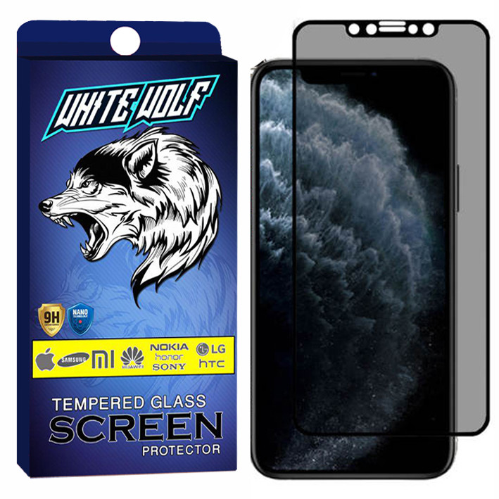  محافظ صفحه نمایش حریم شخصی وایت ولف مدل WGP مناسب برای گوشی موبایل اپل iPhone 11 Pro