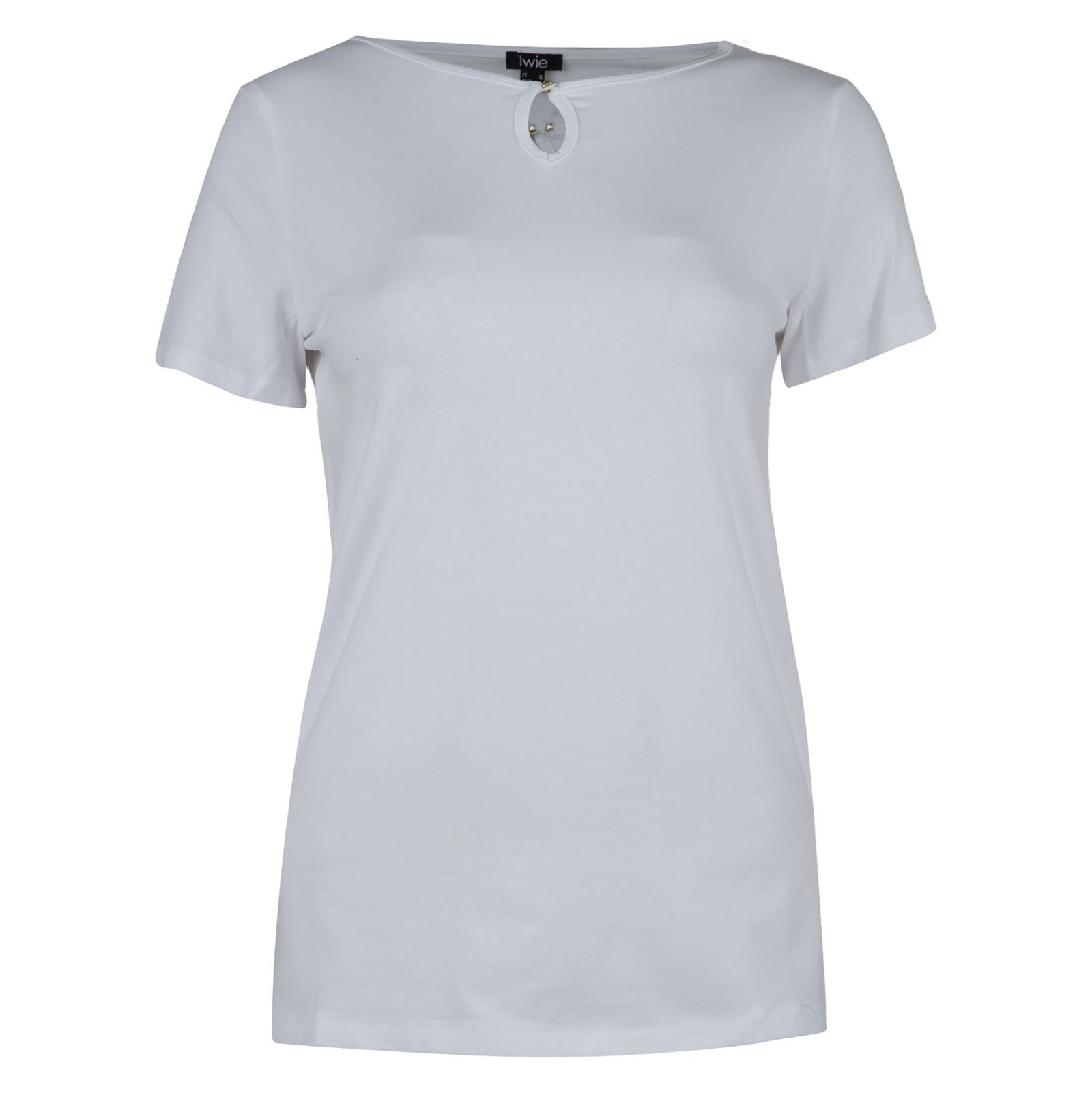 تی شرت نخی یقه گرد زنانه - یوپیم - سفيد - 1