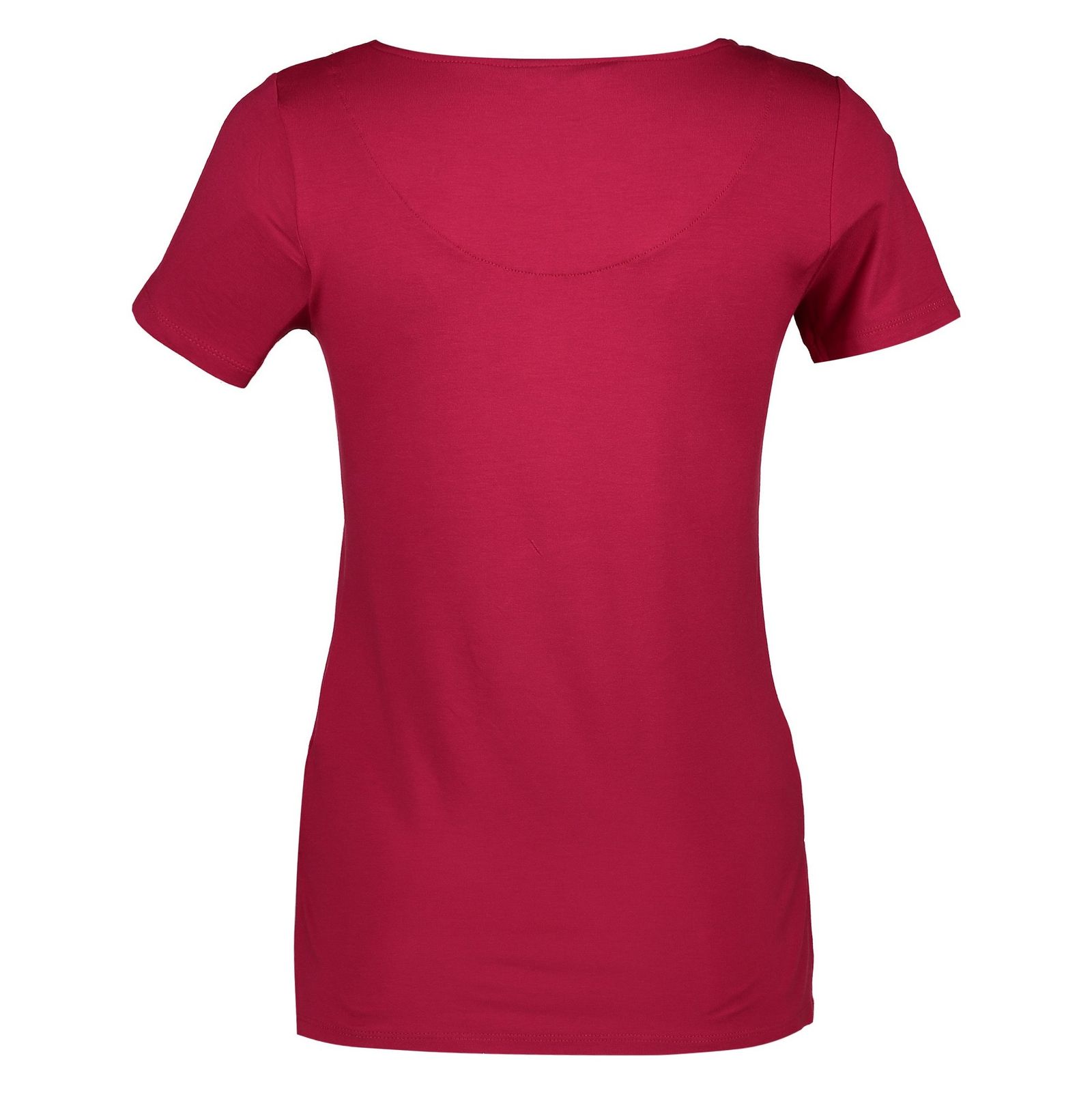 تی شرت ویسکوز یقه گرد زنانه - کالکشن - سرخابي - 3