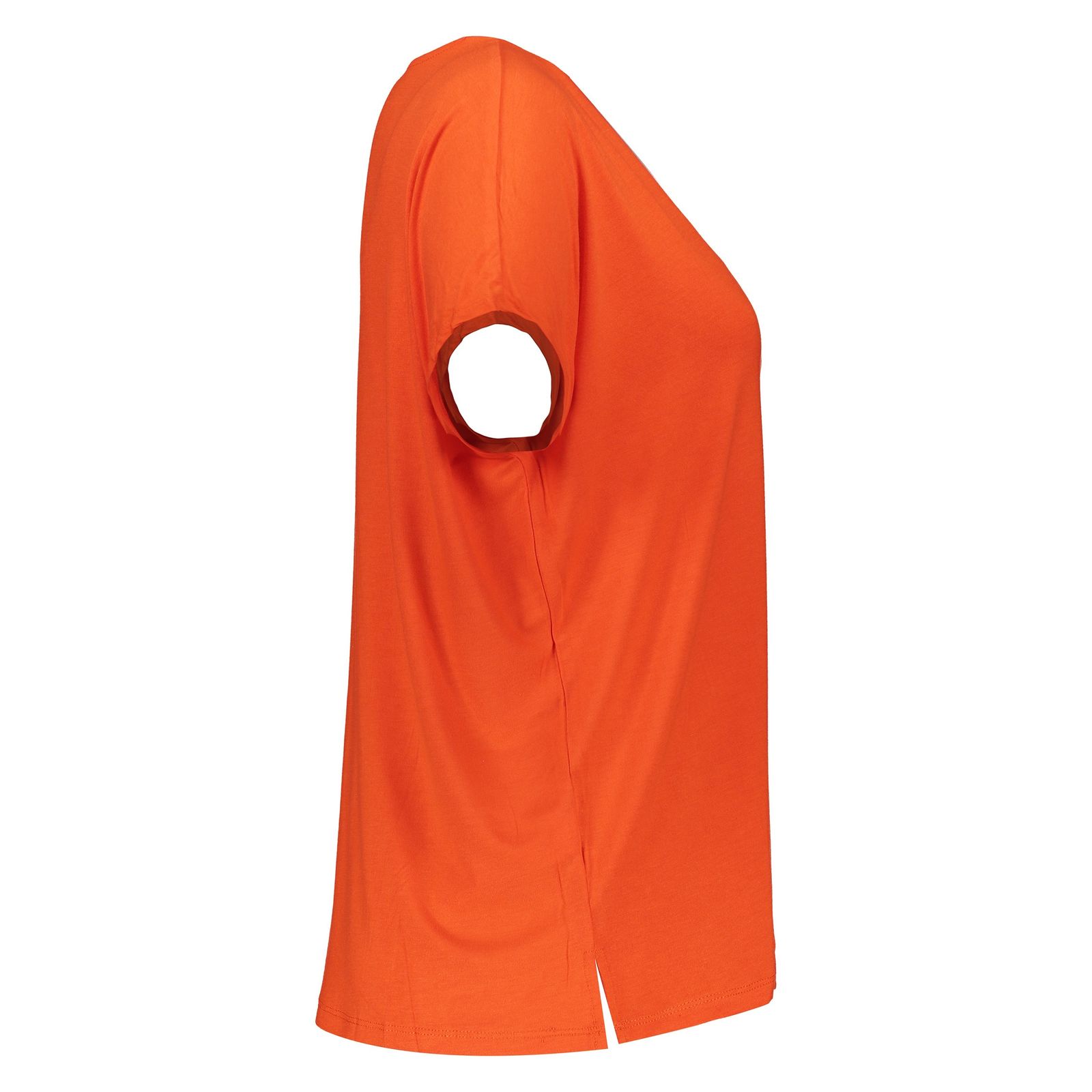 تی شرت ویسکوز یقه هفت زنانه - مانگو - نارنجی - 3