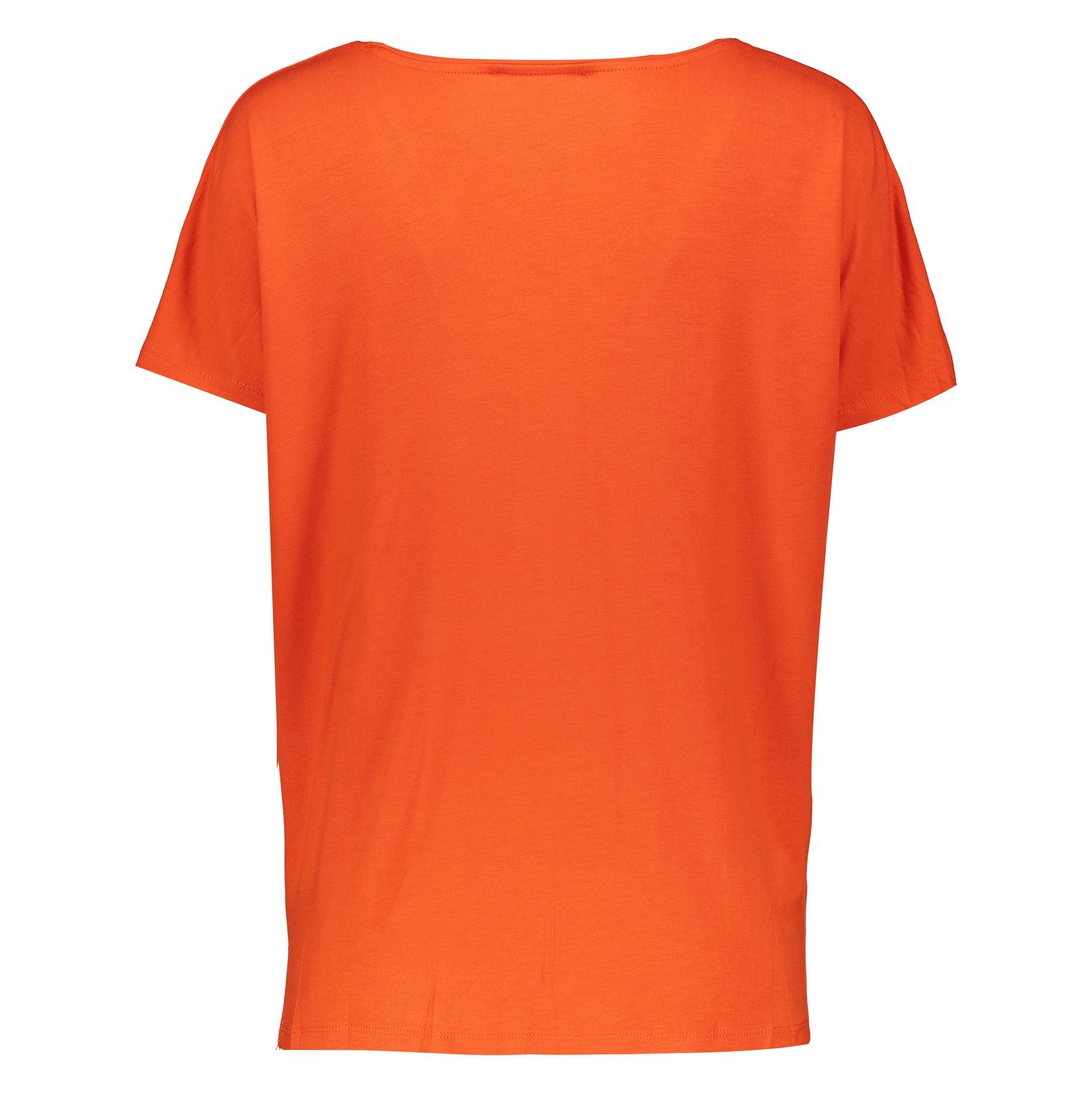 تی شرت ویسکوز یقه هفت زنانه - مانگو - نارنجی - 4
