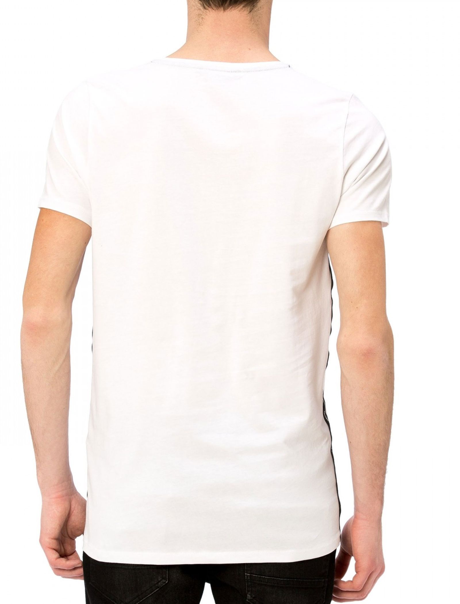 تی شرت نخی یقه گرد مردانه - ال سی وایکیکی - سفيد - 4