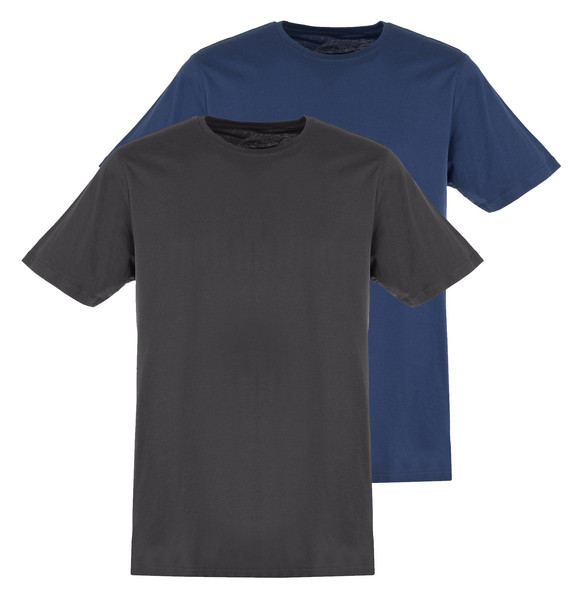 تی شرت نخی یقه گرد مردانه بسته 2 عددی - یوپیم