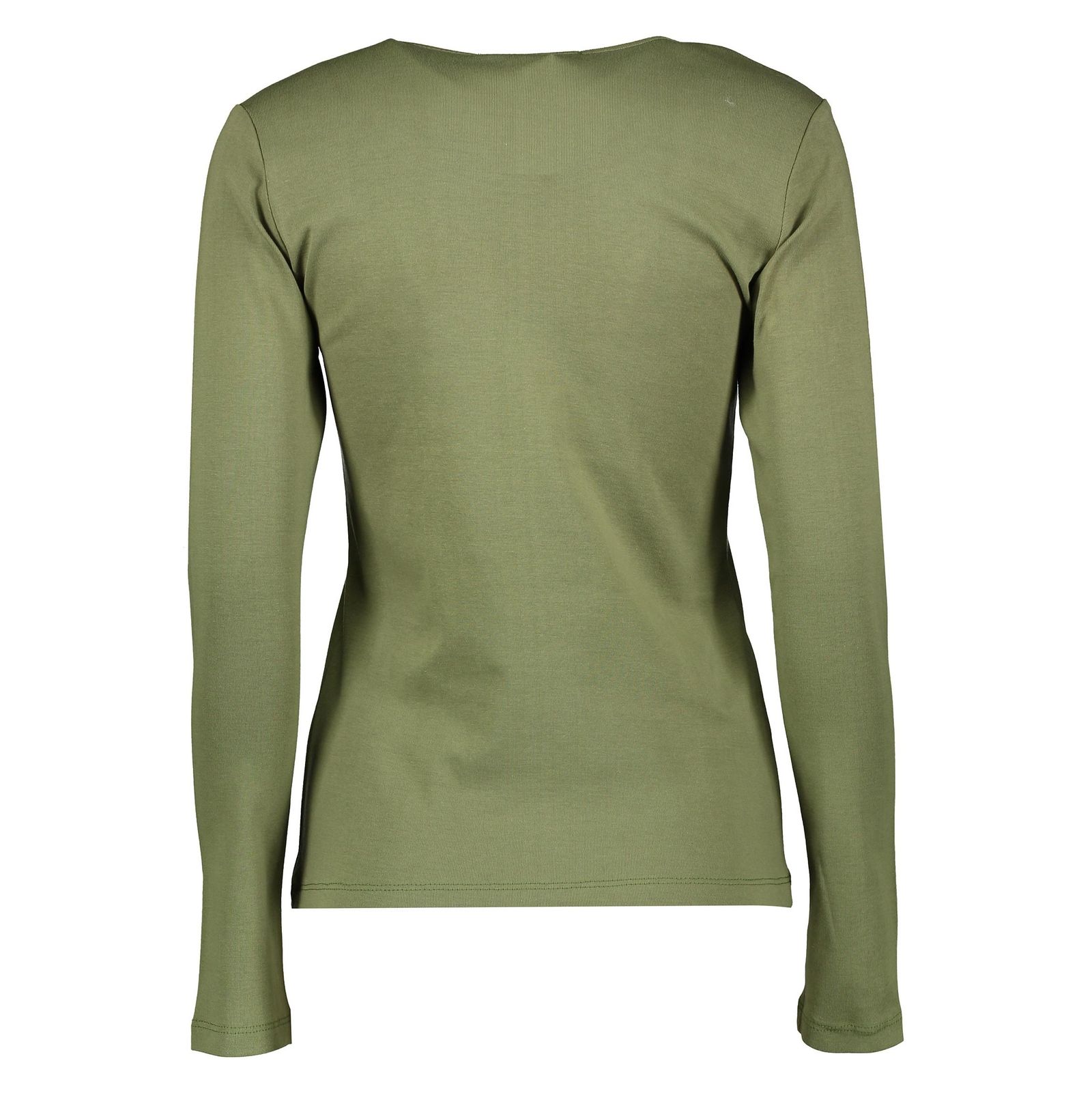 تی شرت نخی یقه گرد زنانه - رامکات - سبز ارتشي - 3