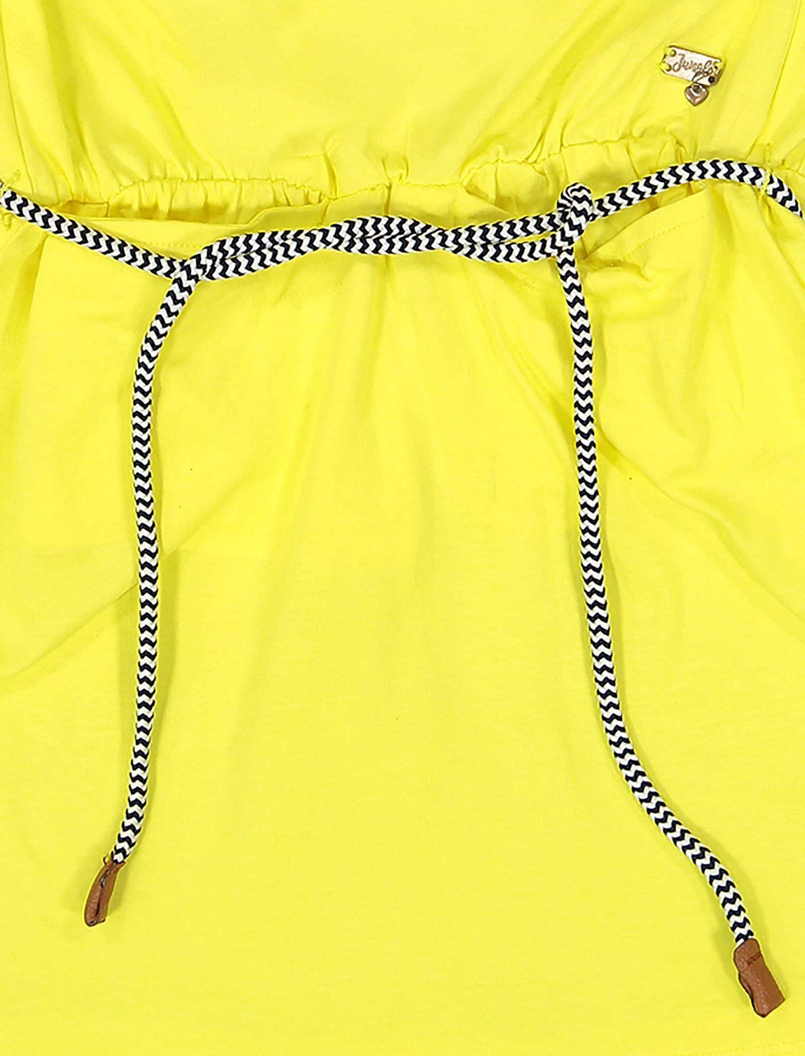 پیراهن نخی روزمره دخترانه - بلوکیدز - زرد - 4