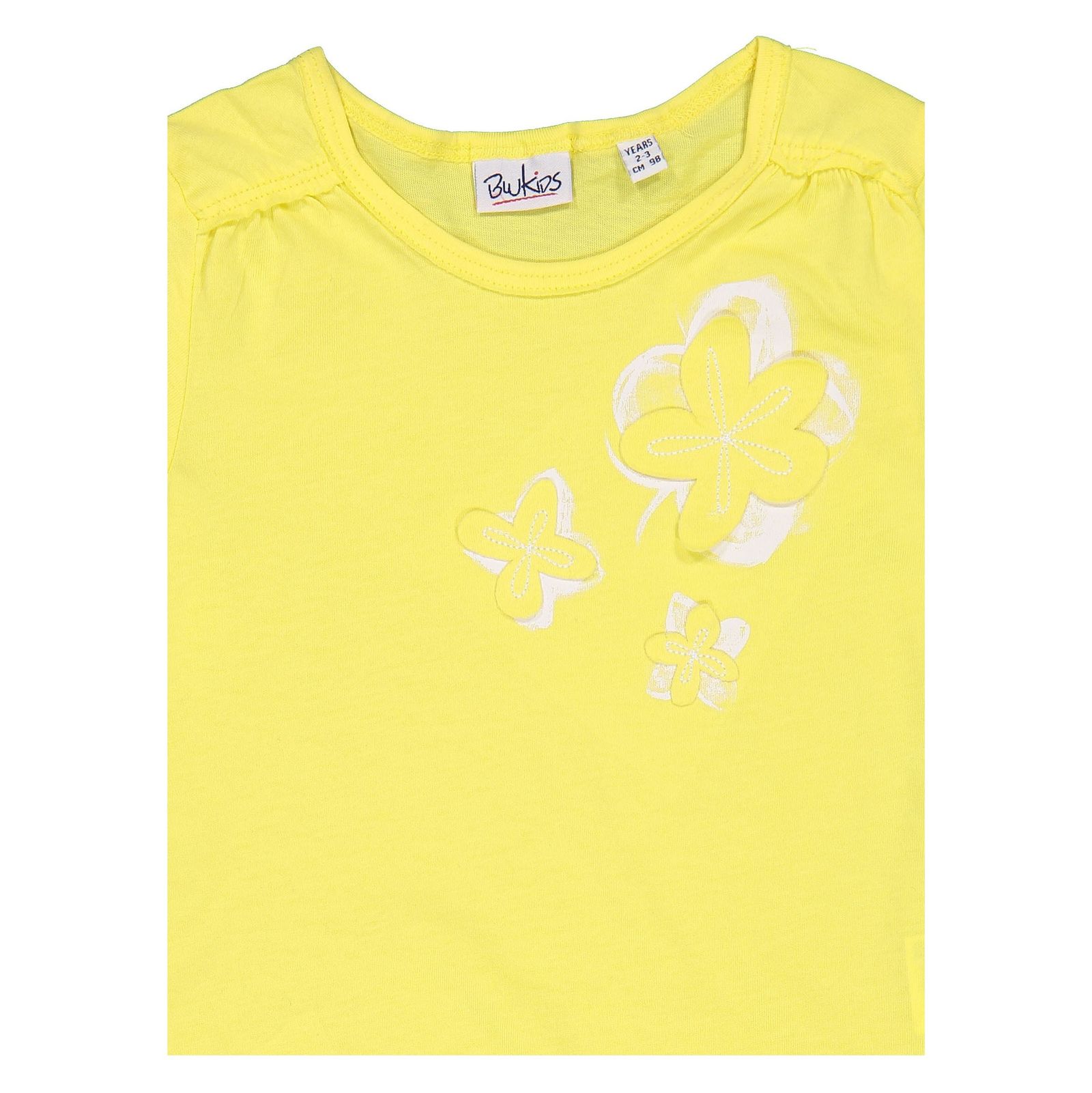 تی شرت نخی دخترانه - بلوکیدز - زرد - 3
