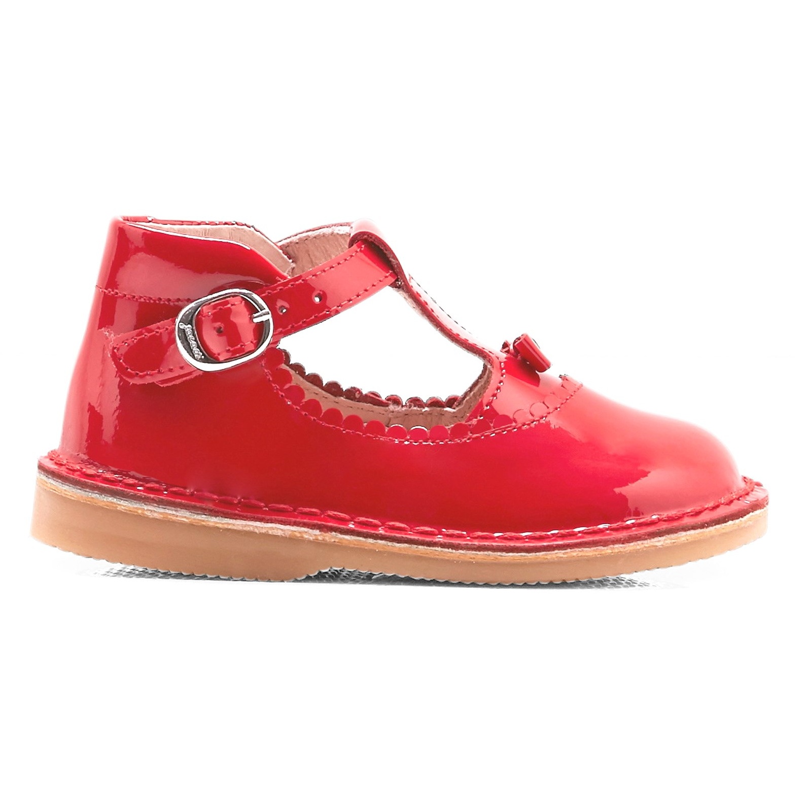 کفش چرم نوزادی دخترانه Souris - جاکادی - قرمز - 1
