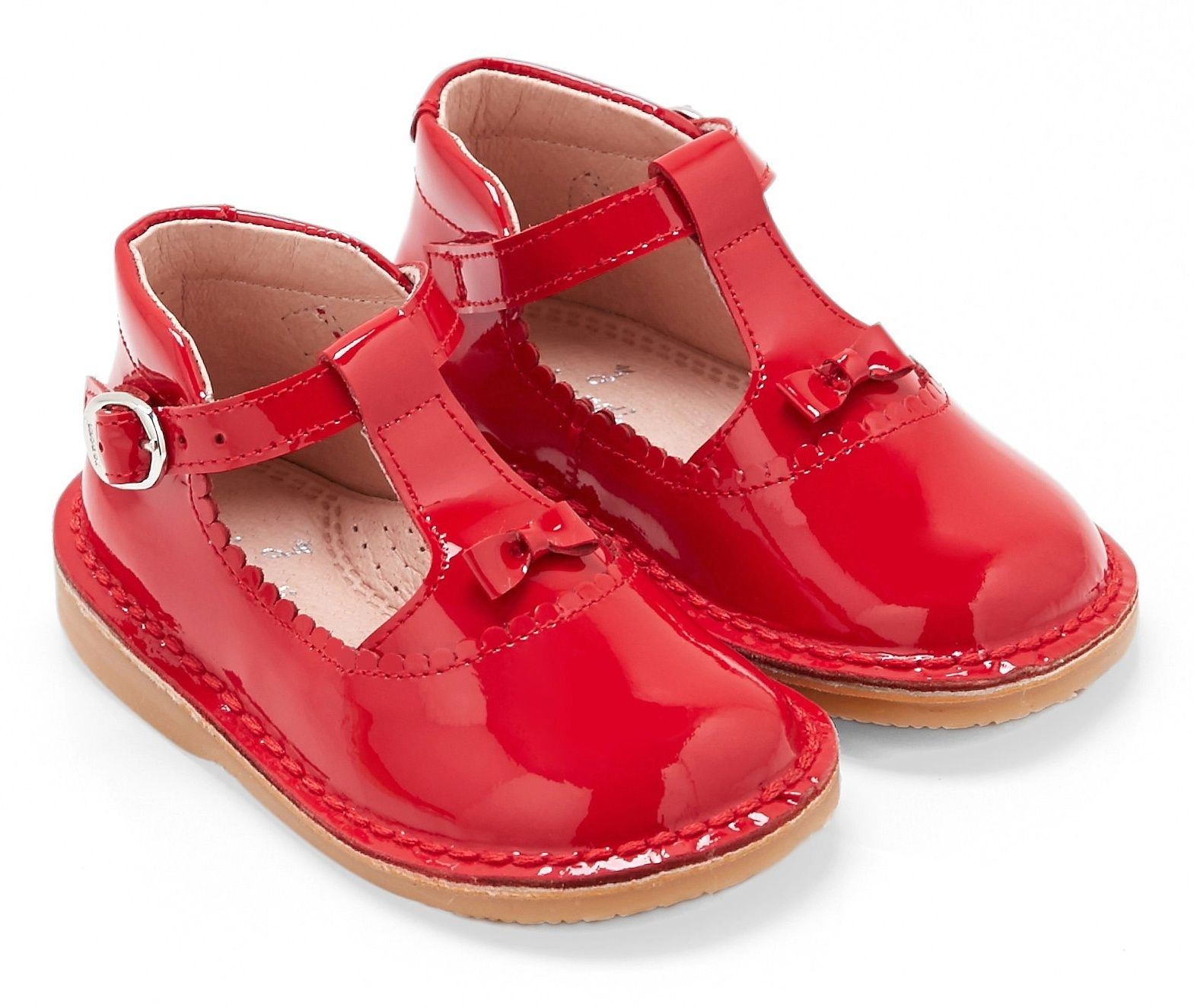 کفش چرم نوزادی دخترانه Souris - جاکادی - قرمز - 5