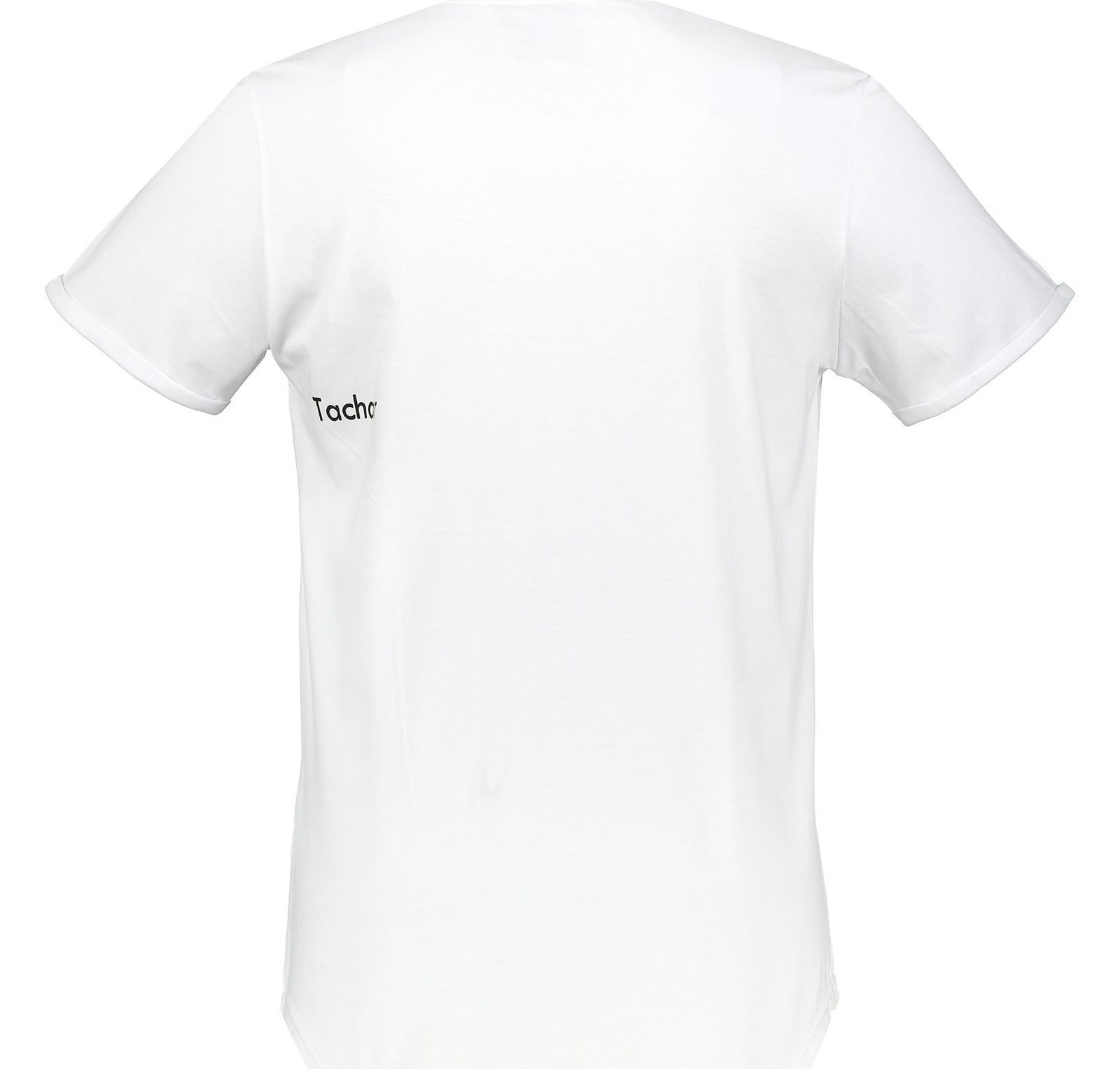 تی شرت نخی یقه گرد مردانه - تچر - سفيد - 3