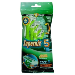 خود تراش سوپرنیکس مدل 5 blade بسته 4 عددی