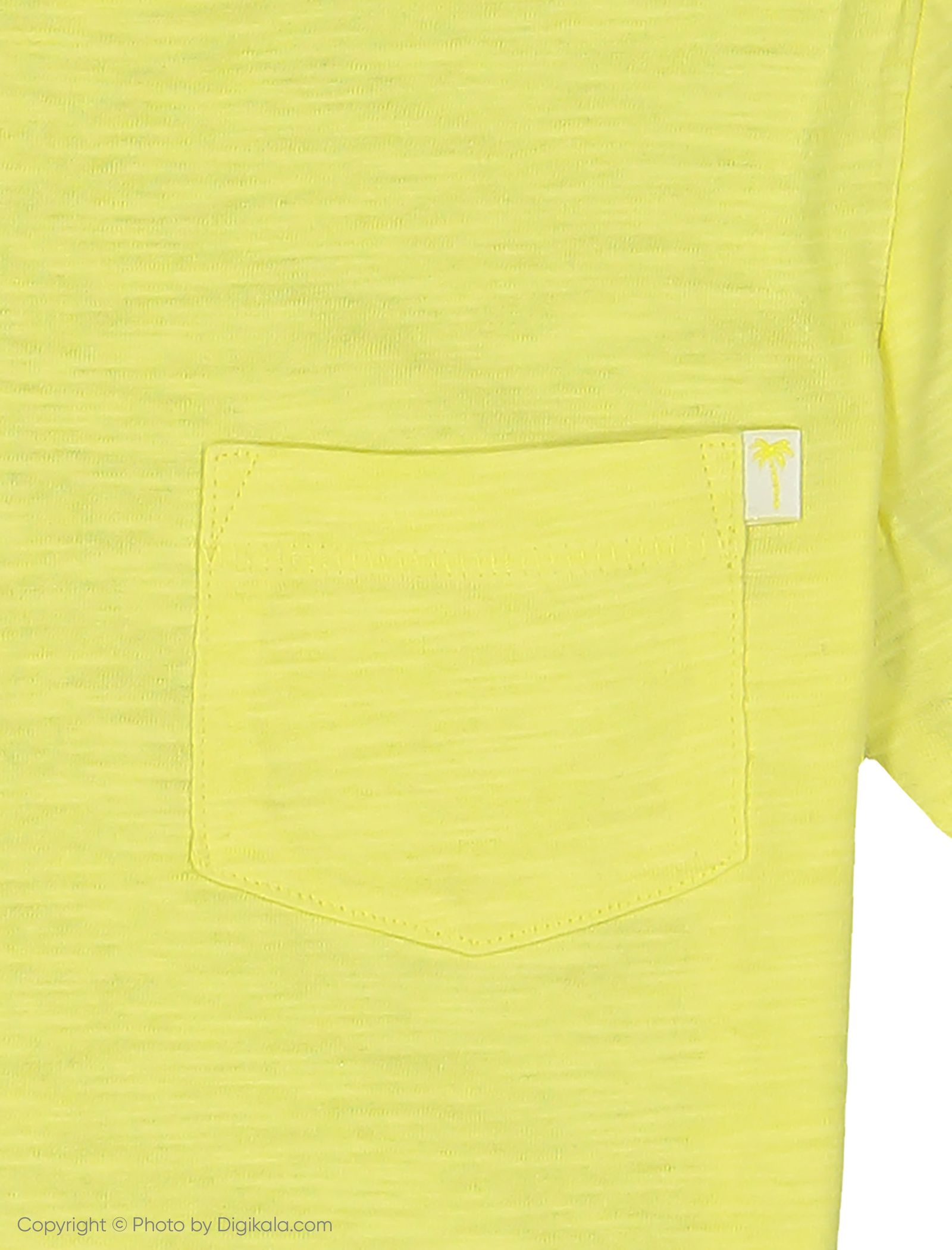 تی شرت نخی یقه گرد پسرانه - بلوکیدز - زرد - 4