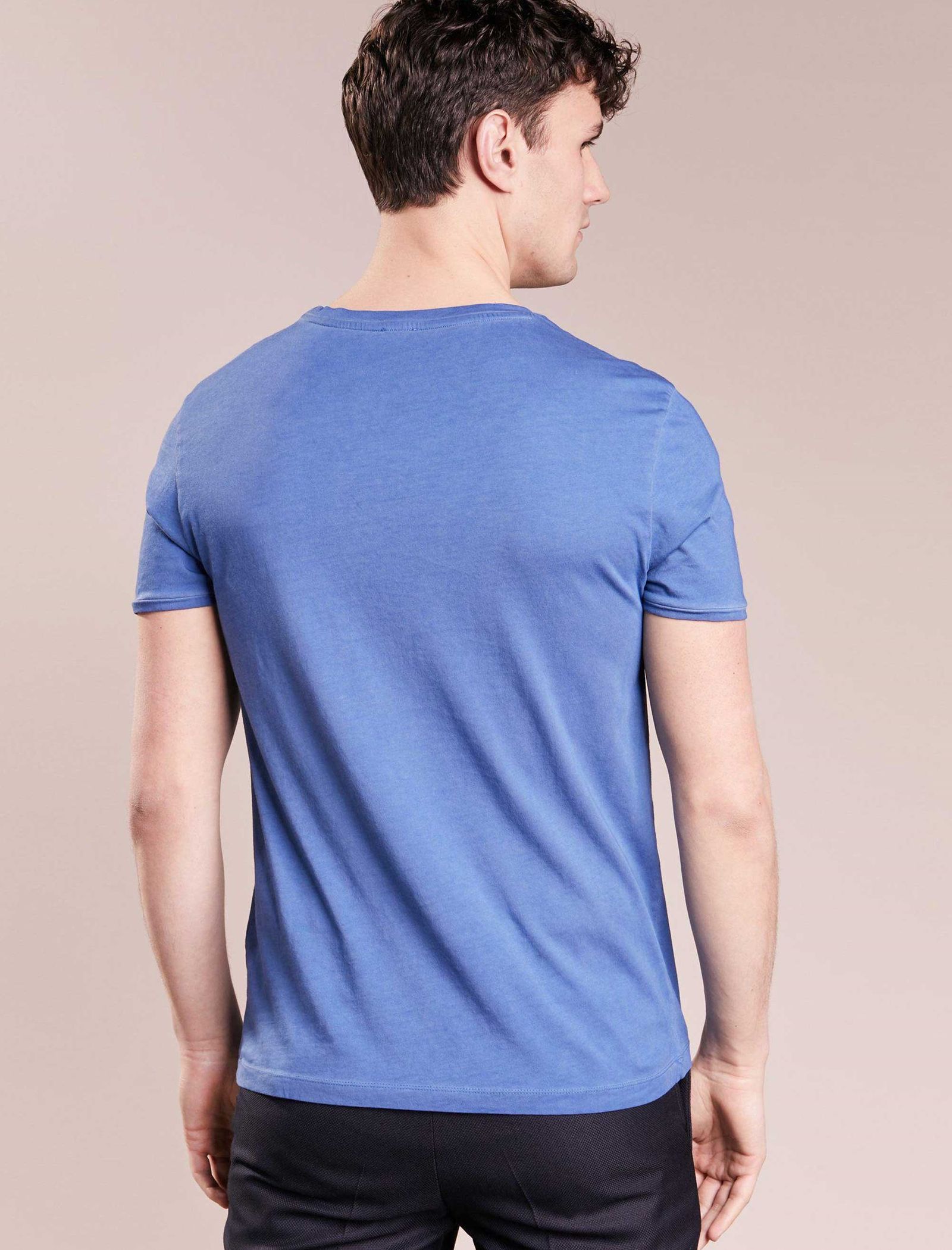 تی شرت نخی یقه گرد مردانه Tomlouis - باس اورنج - آبي - 6