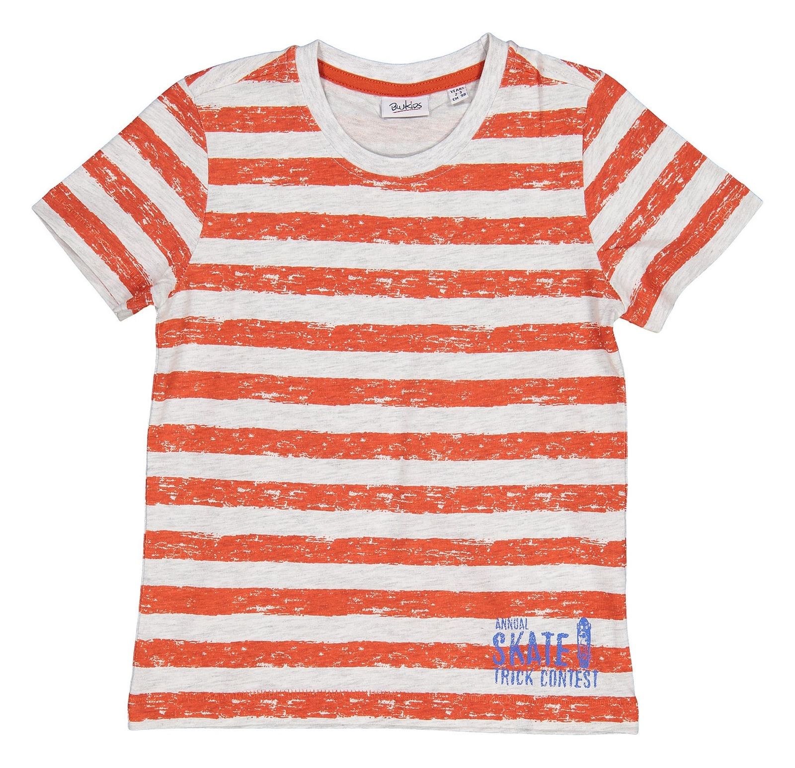 تی شرت نخی یقه گرد پسرانه - بلوکیدز - نارنجي - 1