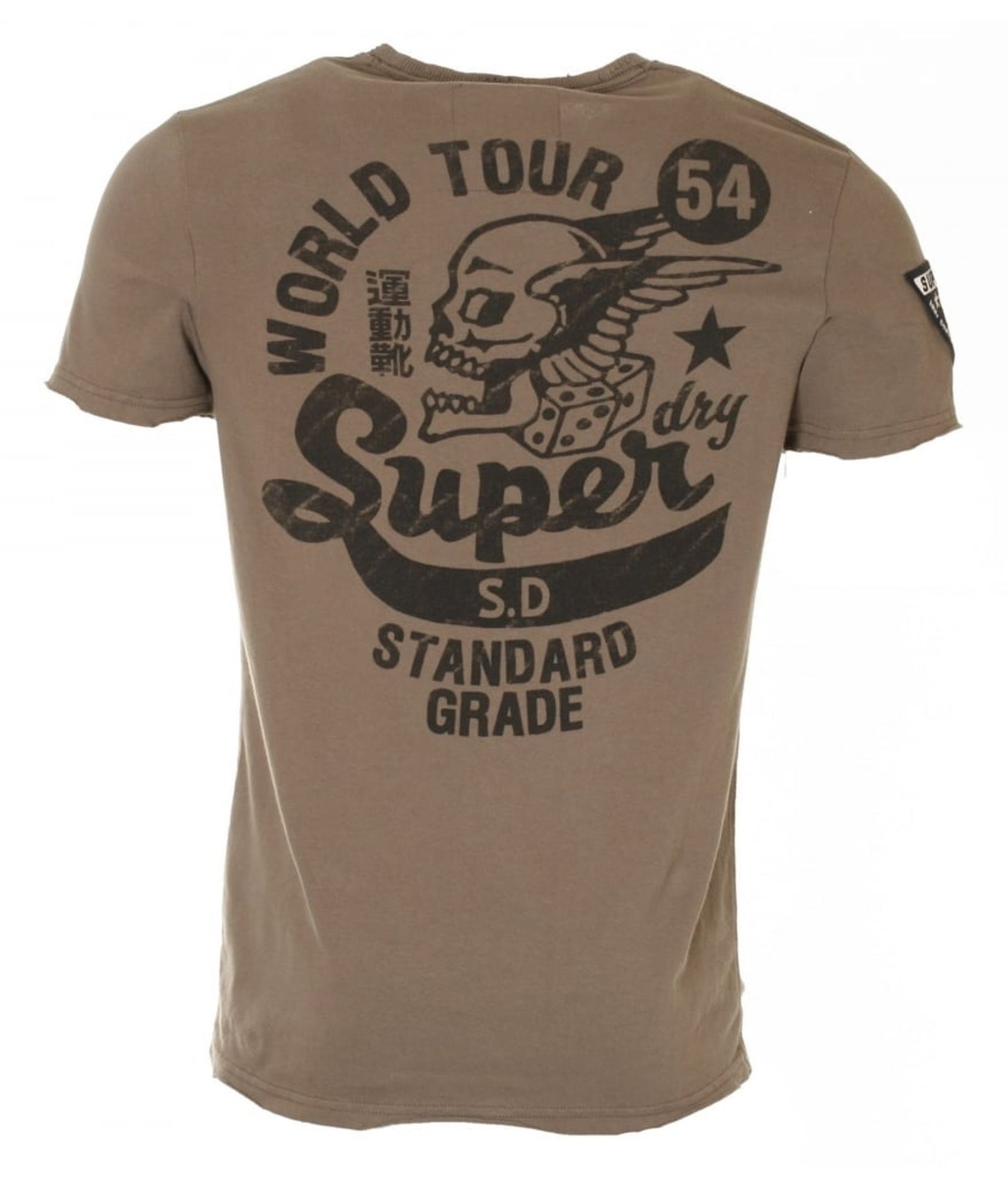 تی شرت نخی یقه گرد مردانه - سوپردرای - طوسي - 4