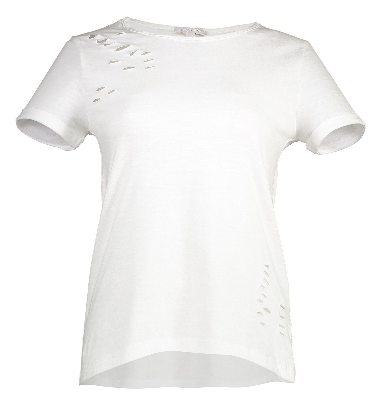 تی شرت نخی یقه گرد زنانه - یوپیم - سفيد - 2