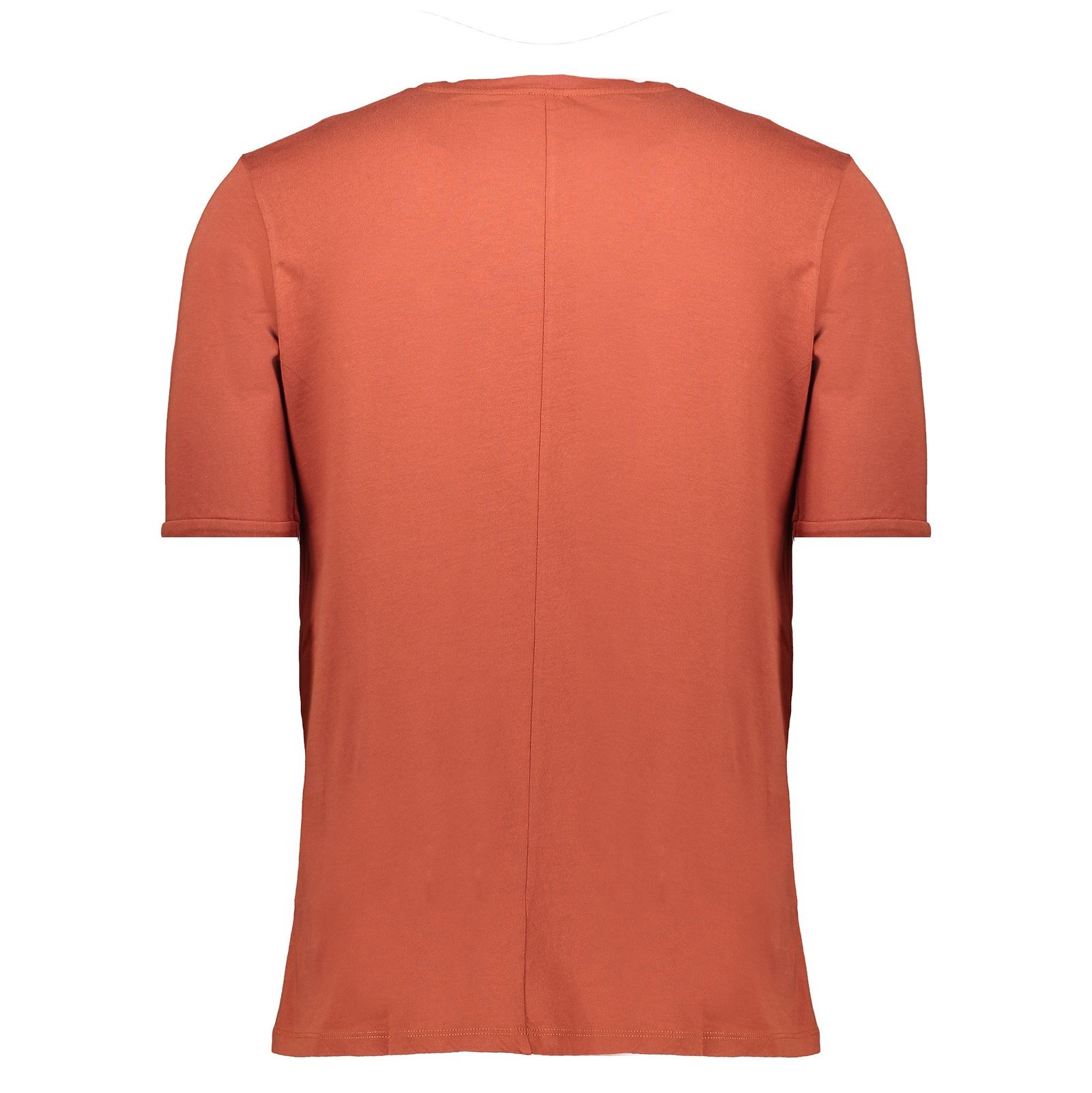 تی شرت نخی یقه گرد مردانه - امپریال - آجري - 3